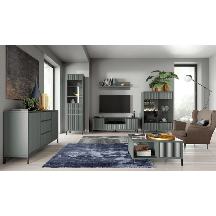 Stolik kawowy Delvani 90 cm Stone Green - zdjęcie 2