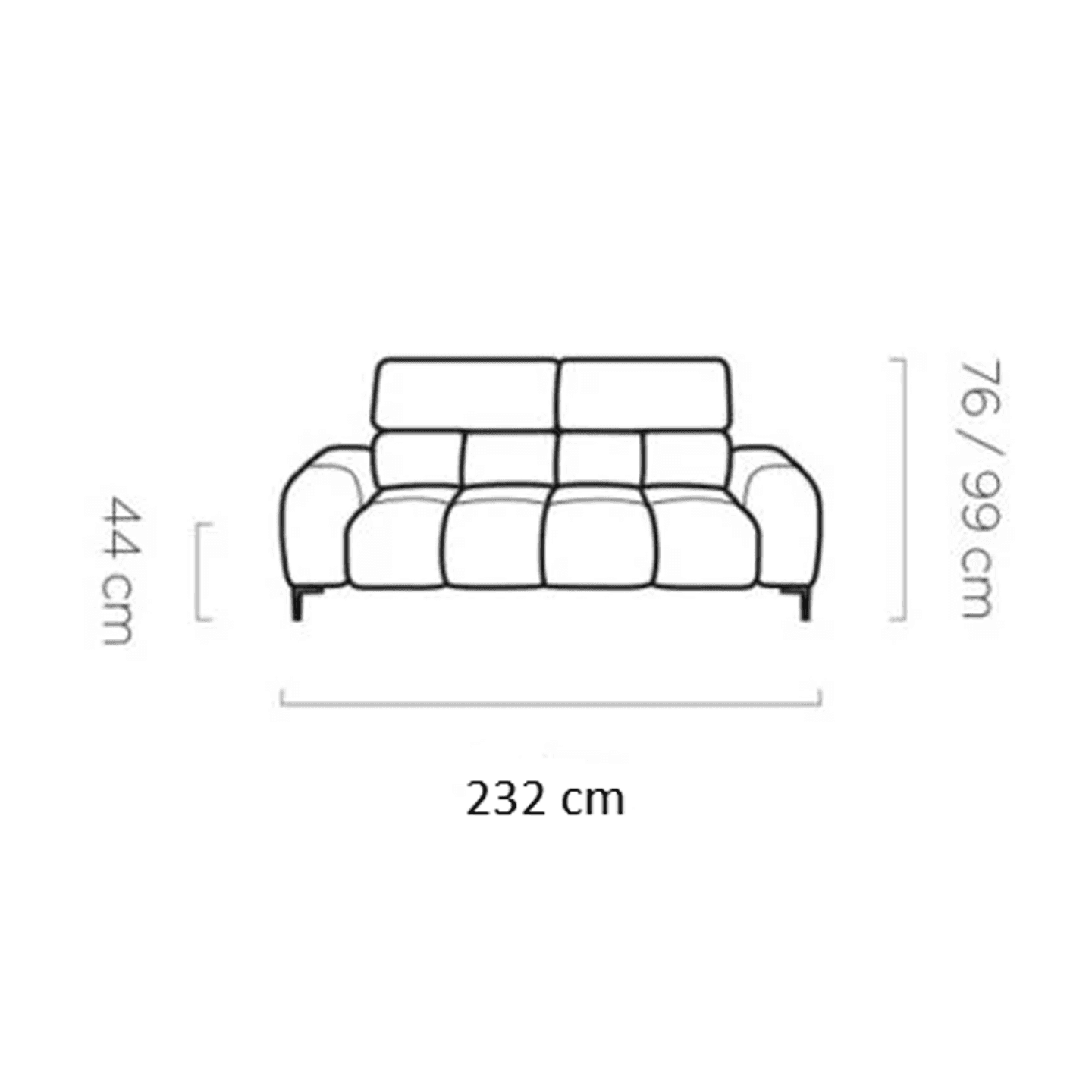 Sofa elektrycznie regulowana Plaza 3,5E