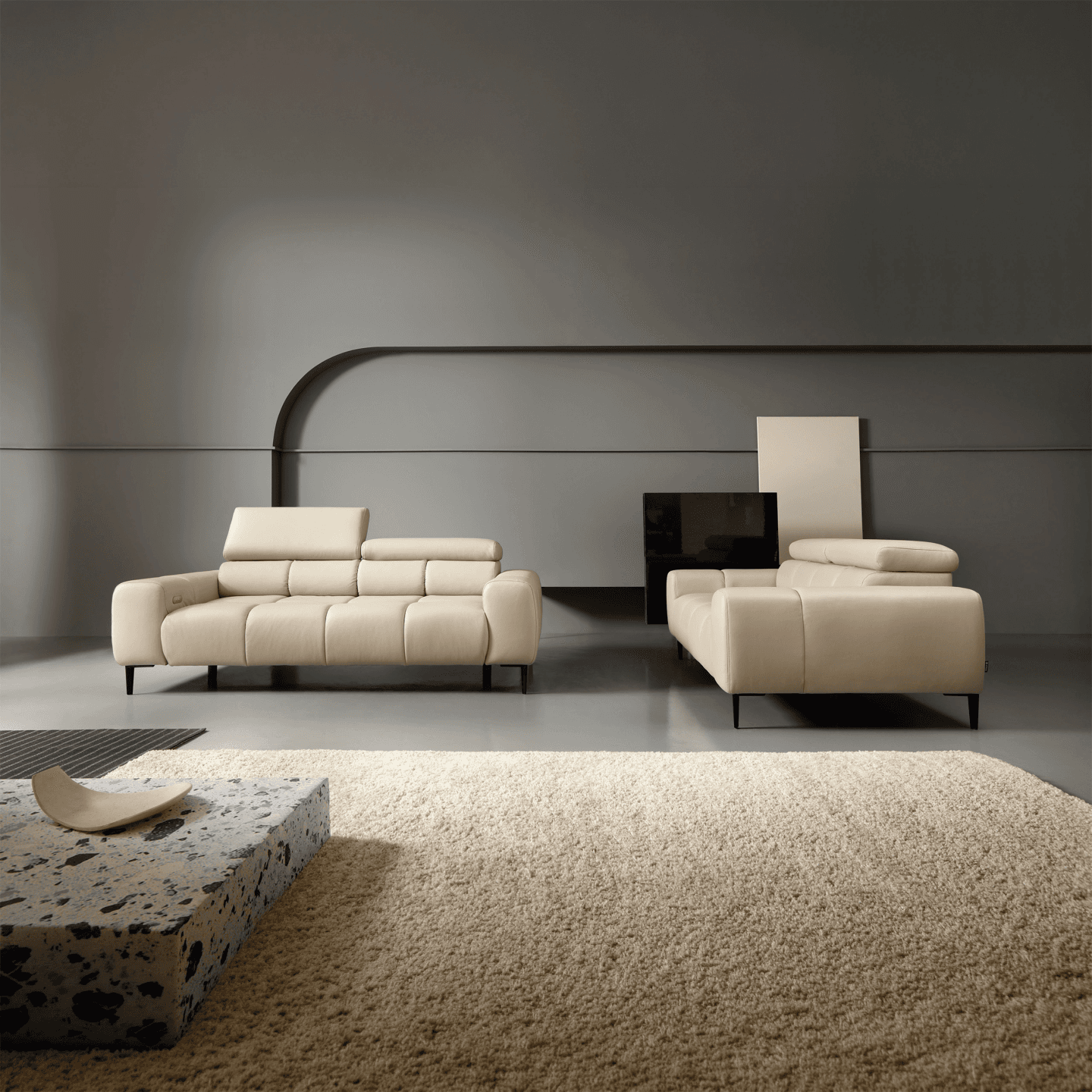 Regulowana skórzana sofa elektryczna Plaza 2E WERSAL - zdjęcie 2