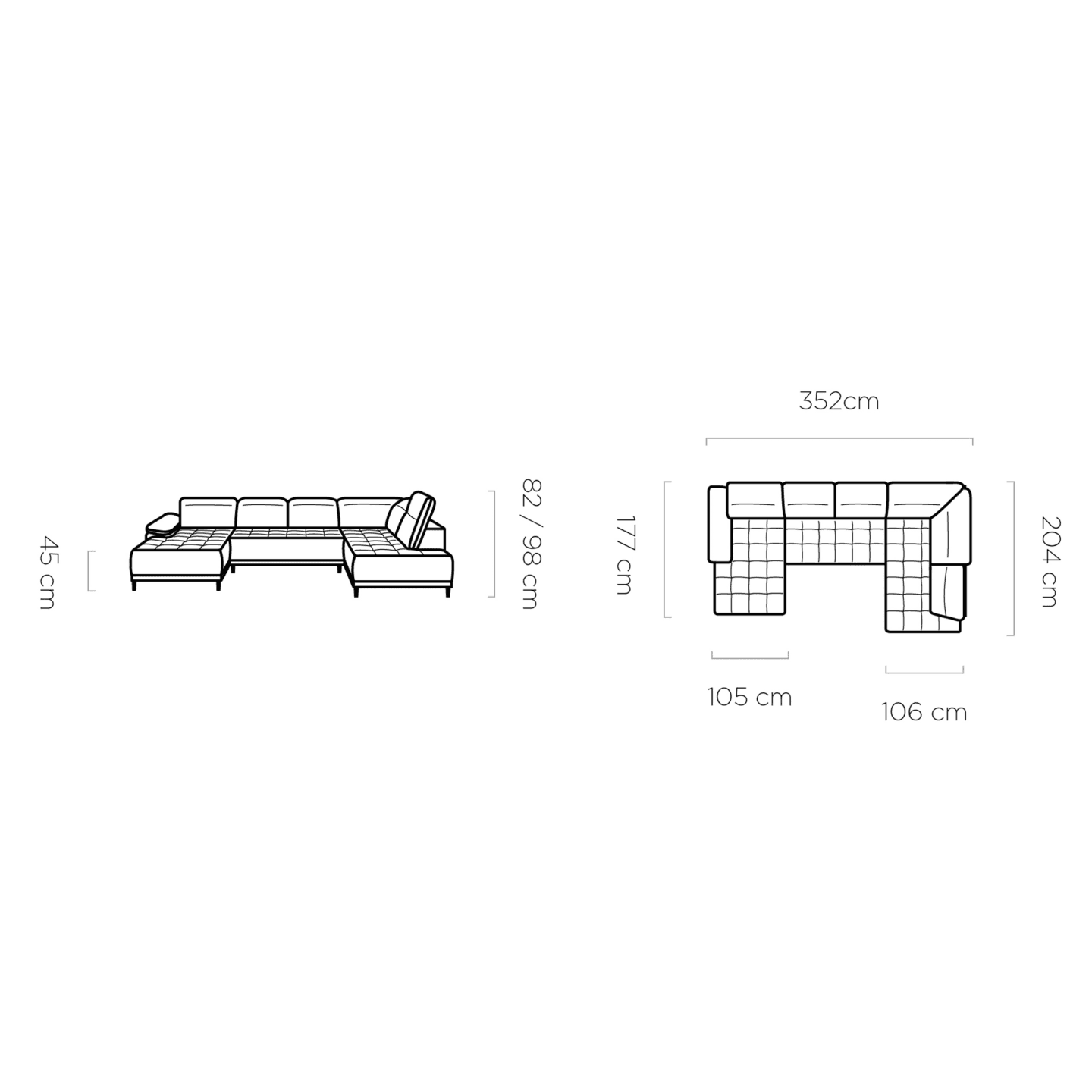 Przestronny narożnik elektryczny Focus XL WERSAL
