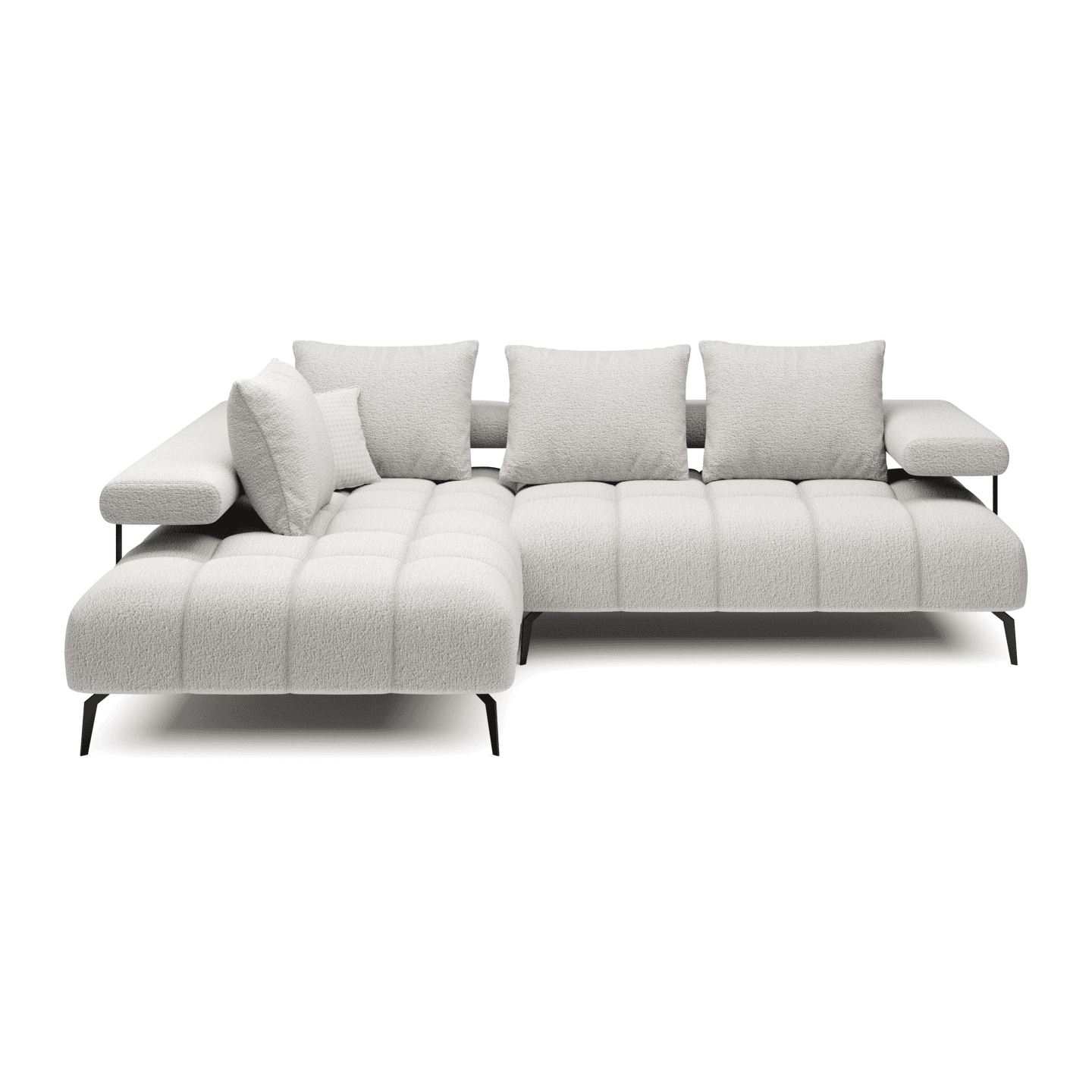 Nowoczesny narożnik elektryczny Magnetic L z funkcją spania WERSAL