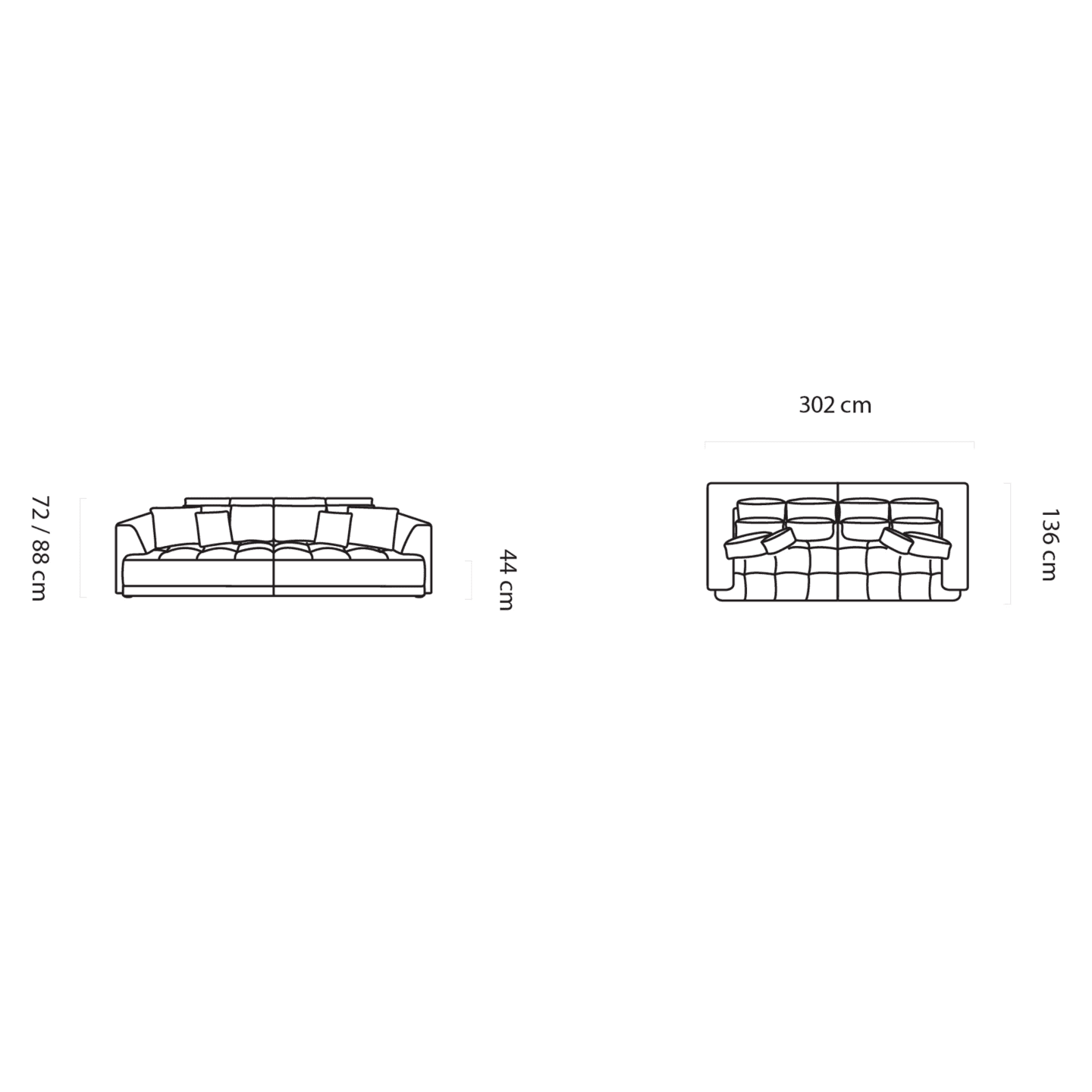 Elegancka sofa elektryczna Tiga Bigsofa