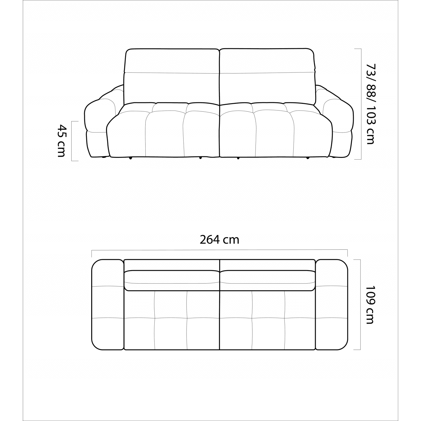 Elegancka sofa elektryczna Mateo Bigsofa WERSAL