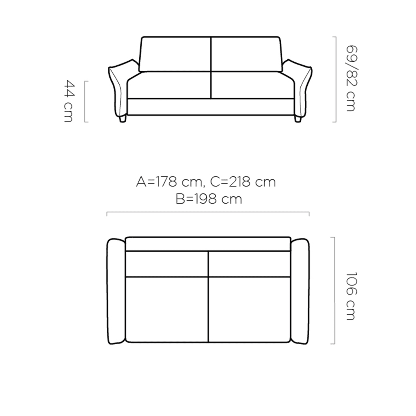 WERSAL Sofa Canto 140 system włoski i materac
