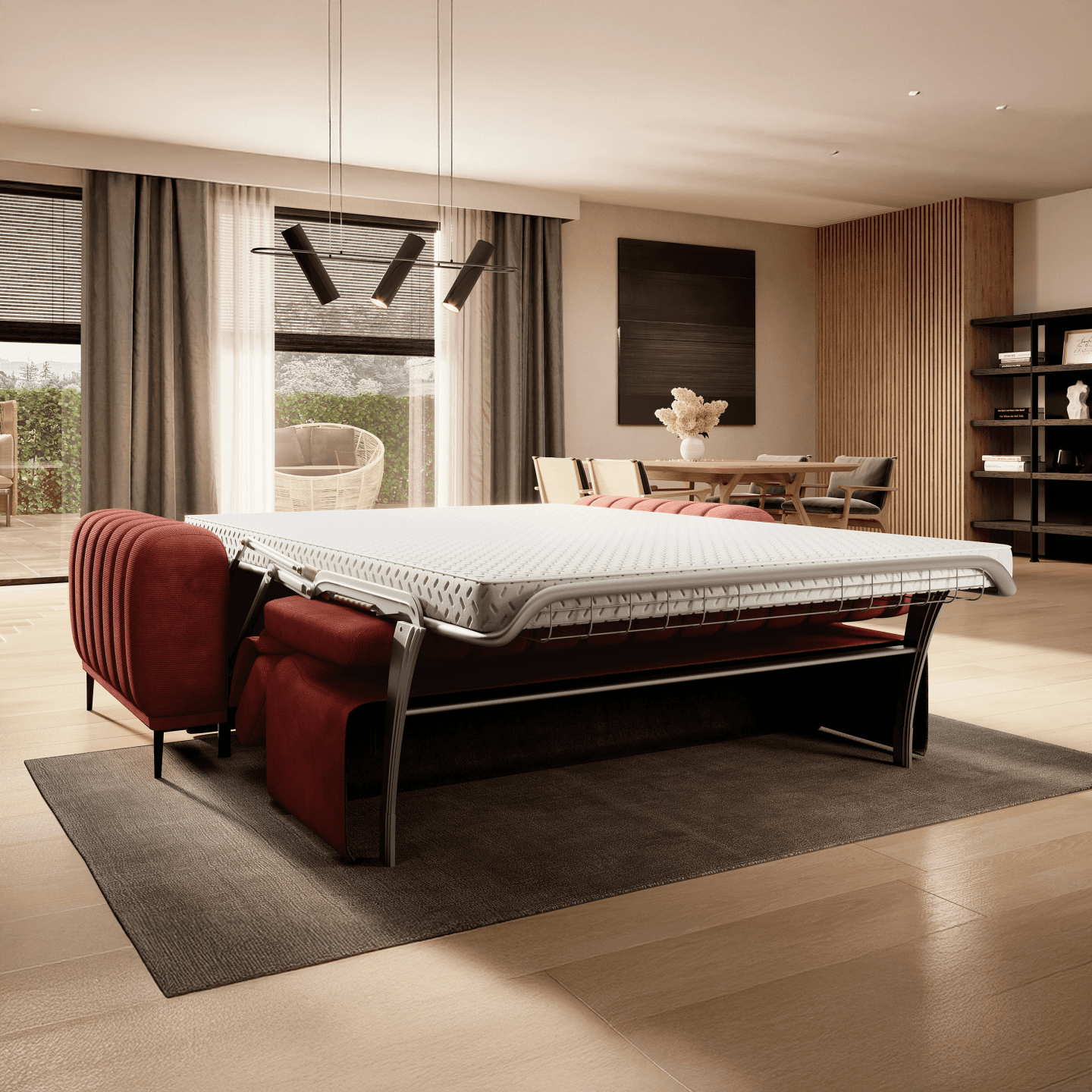 Elegancka sofa Gandi 140 ze stelażem włoskim - zdjęcie 2