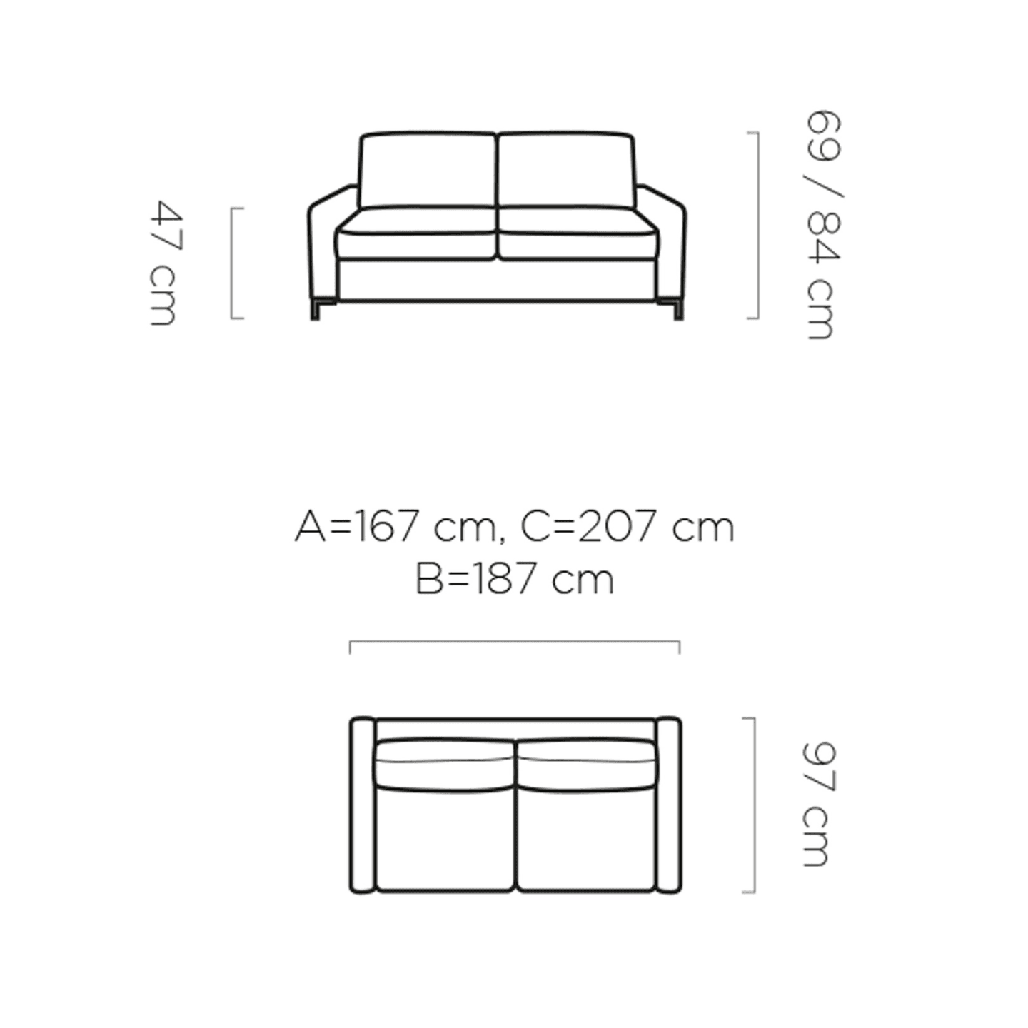 Stylowa Sofa Tino 160 z materacem