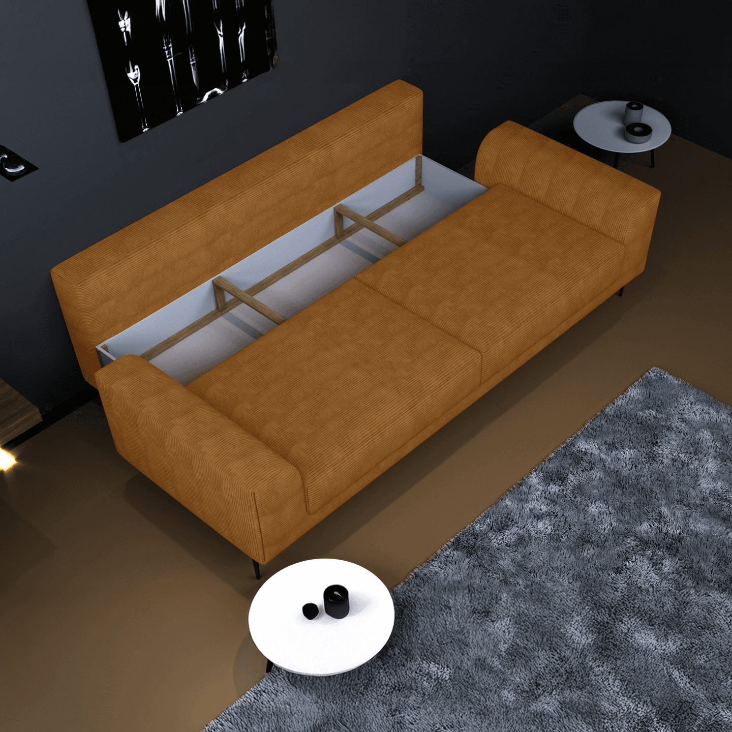 Elegancka sofa Capitol - pojemnik na pościel WERSAL