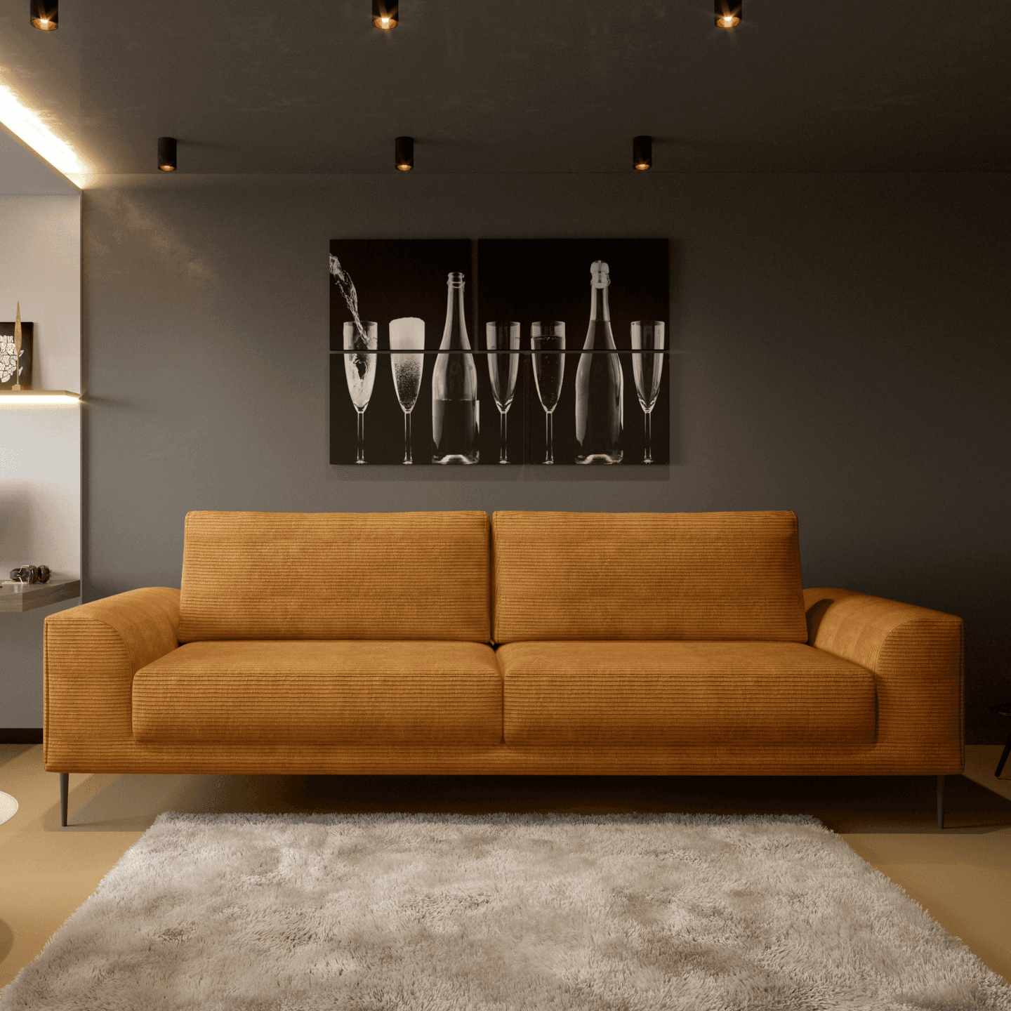 Elegancka sofa Capitol - pojemnik na pościel WERSAL - zdjęcie 2