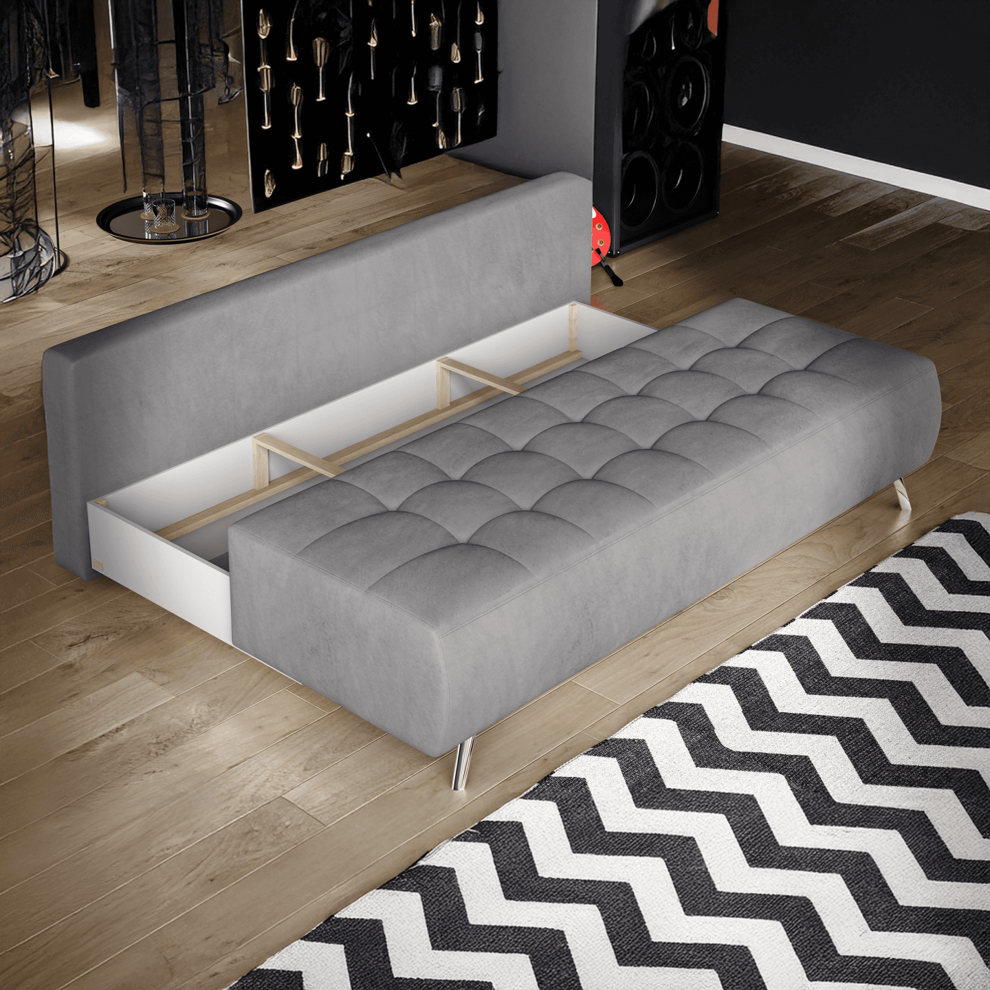 WERSAL Sofa Oslo - funkcja spania, pojemnik na pościel