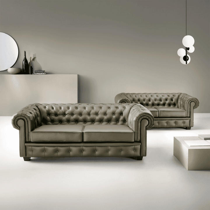Luksusowy fotel Chesterfield - Skóra naturalna WERSAL - zdjęcie 2