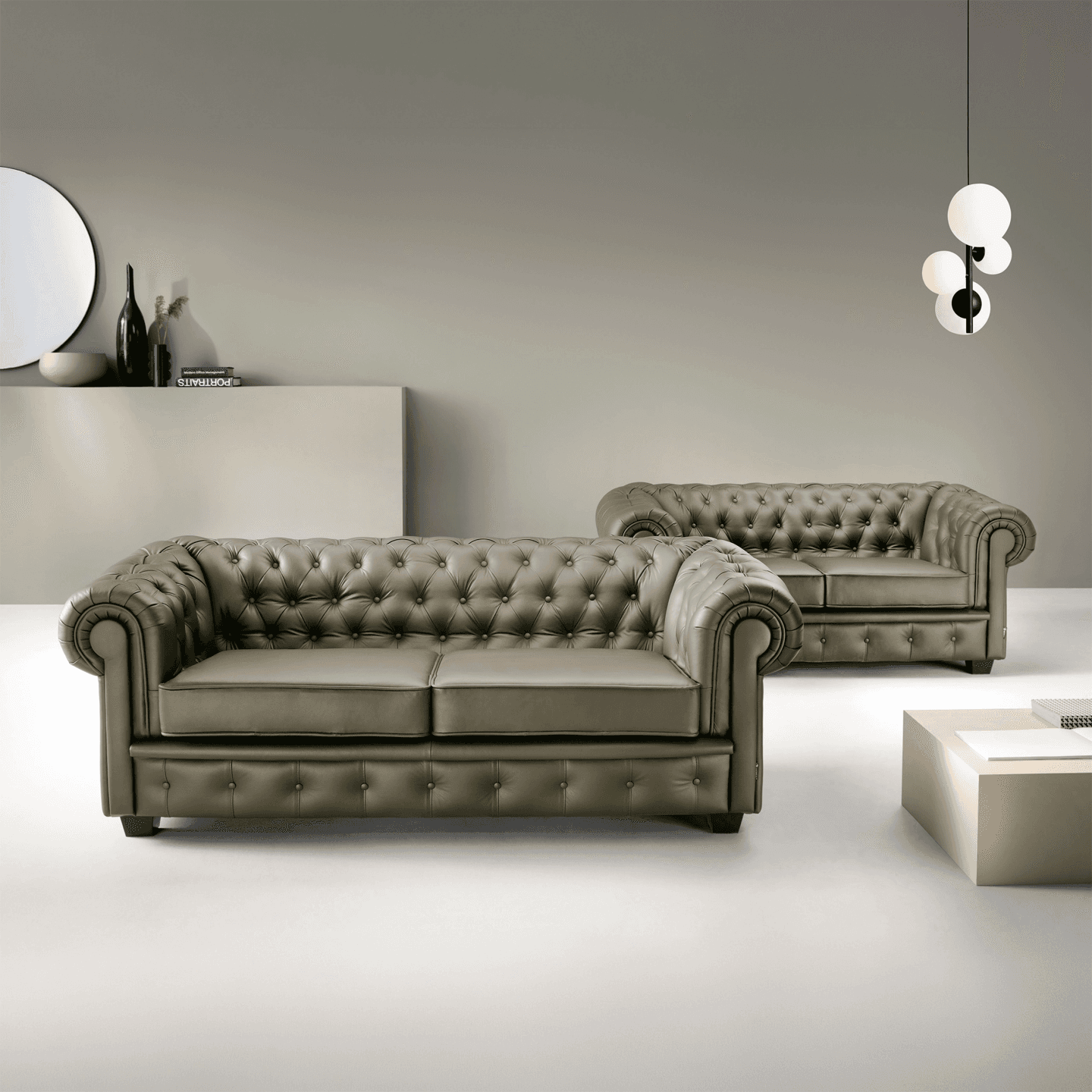 Luksusowy fotel Chesterfield - Skóra naturalna WERSAL - zdjęcie 2