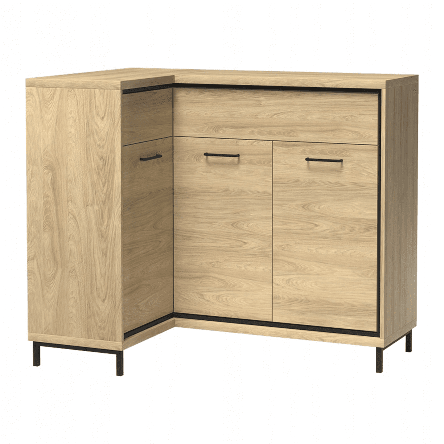 Komoda narożna Savena 128 cm Dąb Hikora - Strona prawa