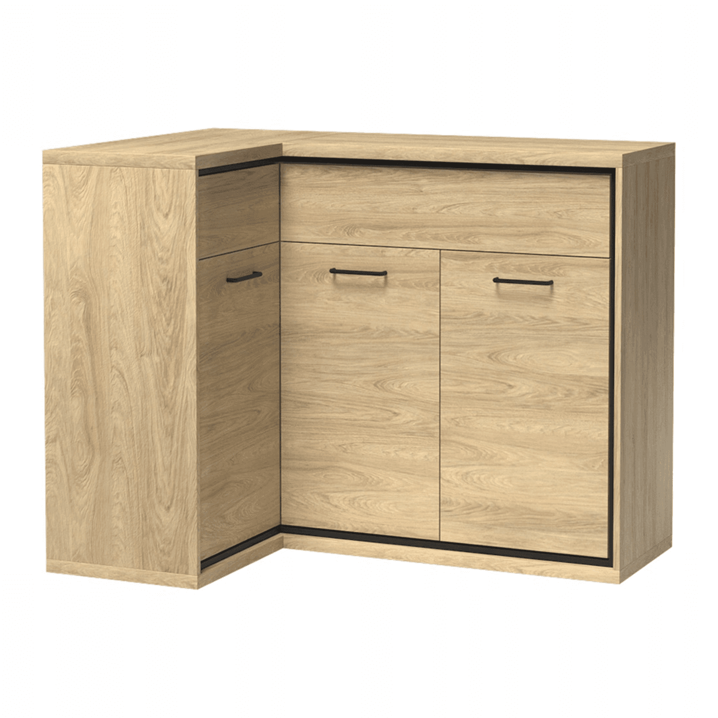 Komoda narożna Savena 128 cm Dąb Hikora - Strona prawa