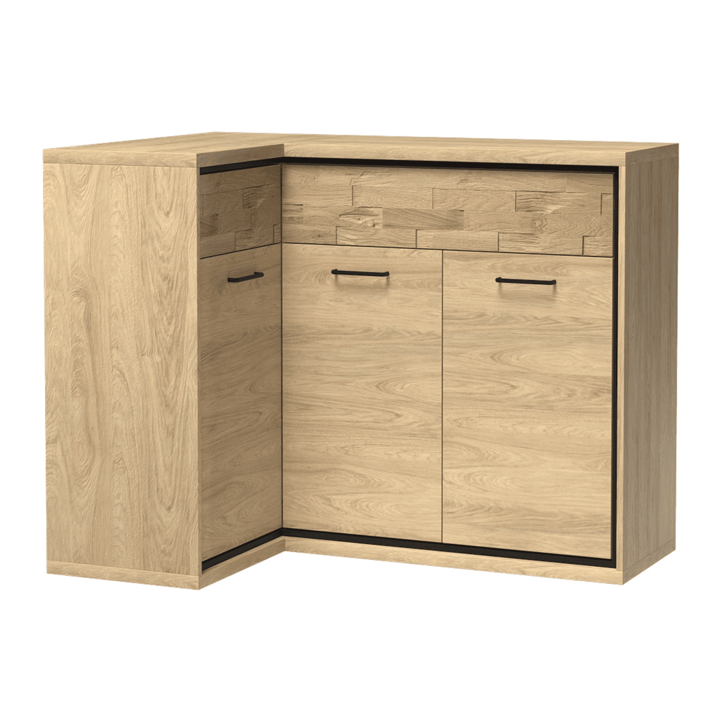 Komoda narożna Savena 128 cm Dąb Hikora - Strona prawa