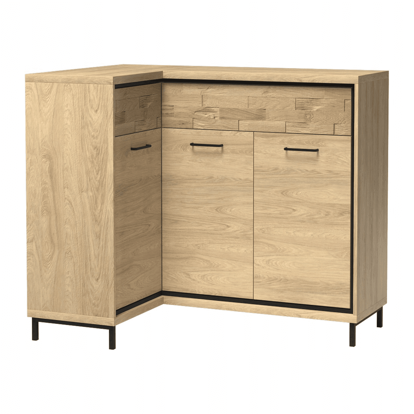 Komoda narożna Savena 128 cm Dąb Hikora - Strona prawa