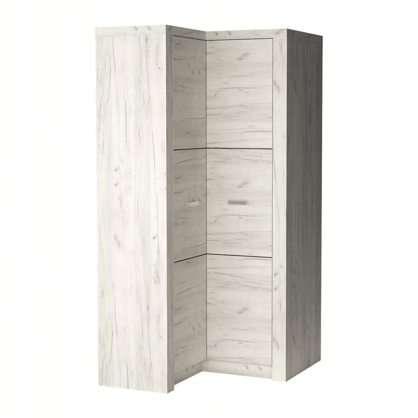 Szafa narożna Monteri 90 cm Kraft Biały - Strona prawa