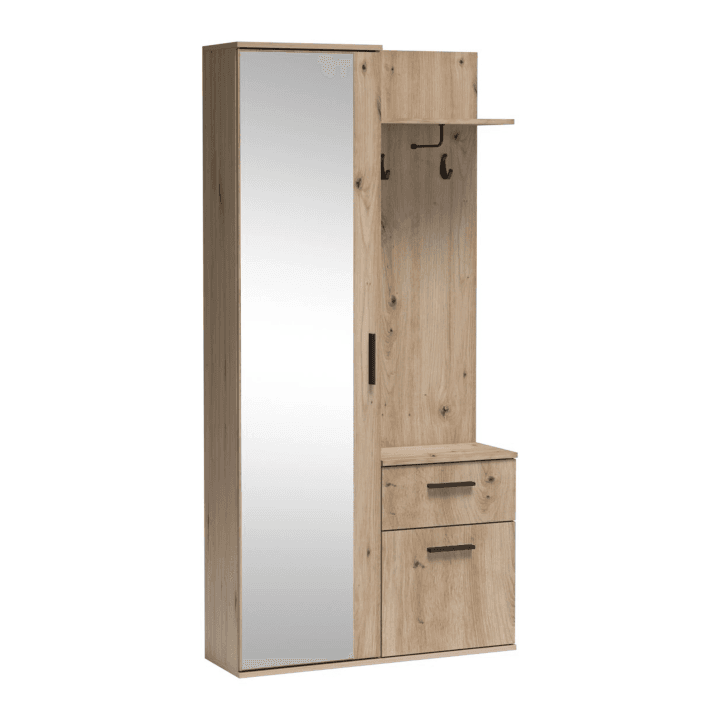 Garderoba z lustrem Nova 97 cm Dąb Artisan