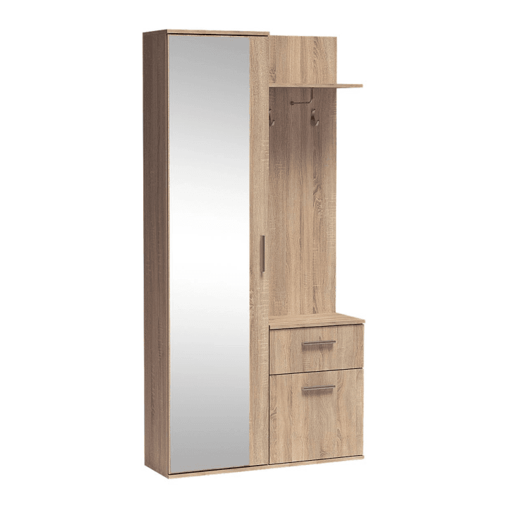 Garderoba z lustrem Nova 97 cm Dąb Sonoma