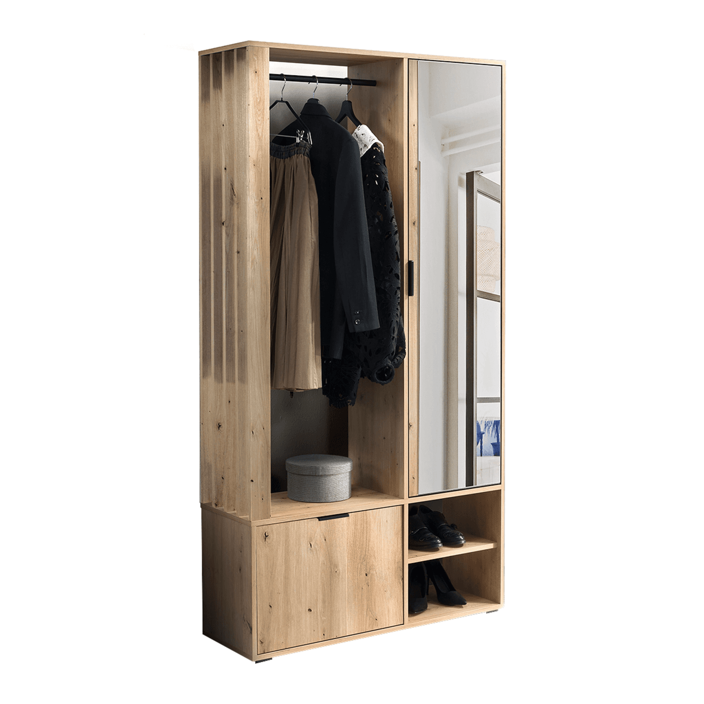 Garderoba z lustrem Vigo 100 cm Dąb Artisan