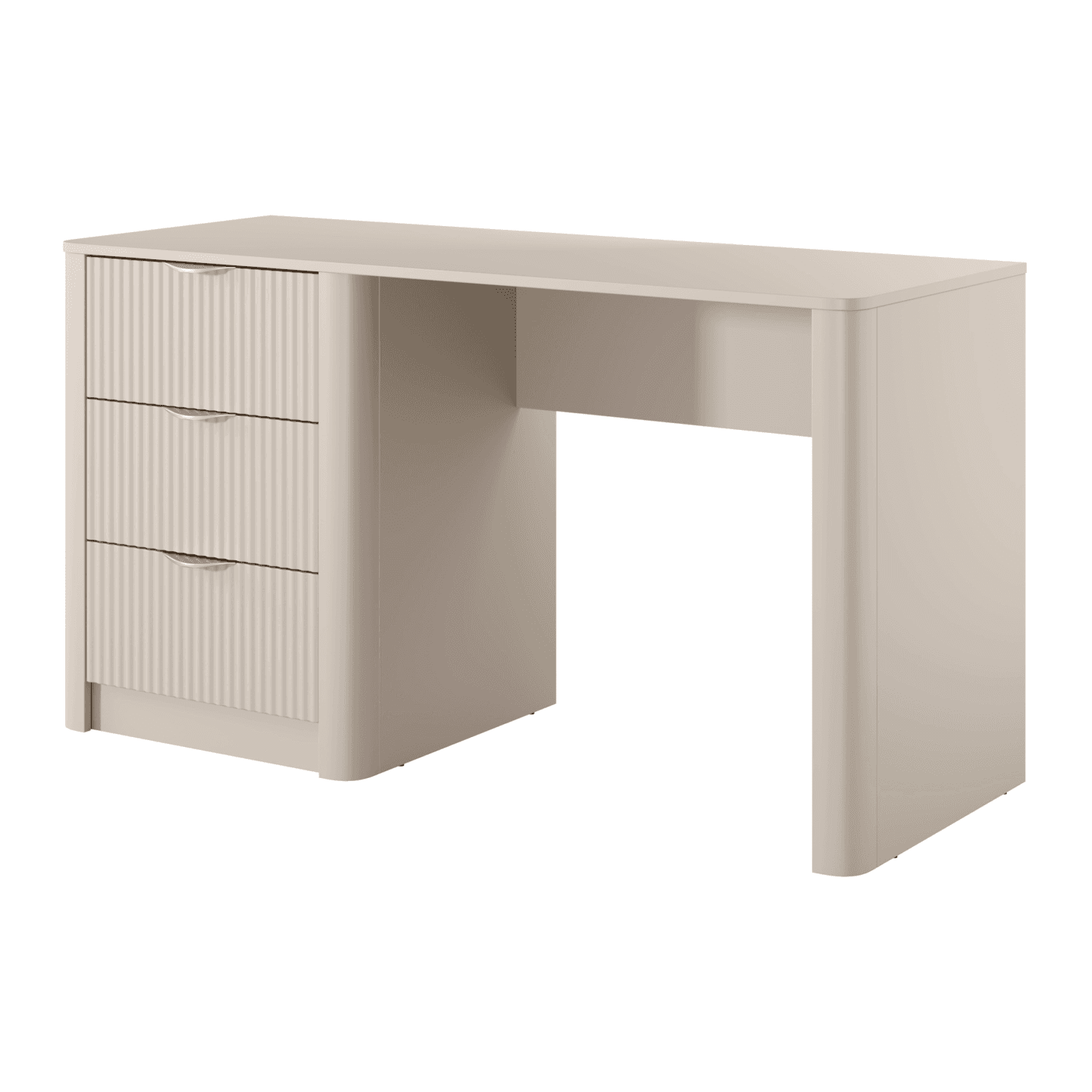 Biurko Verona 140 cm 3 szuflady Beż piaskowy
