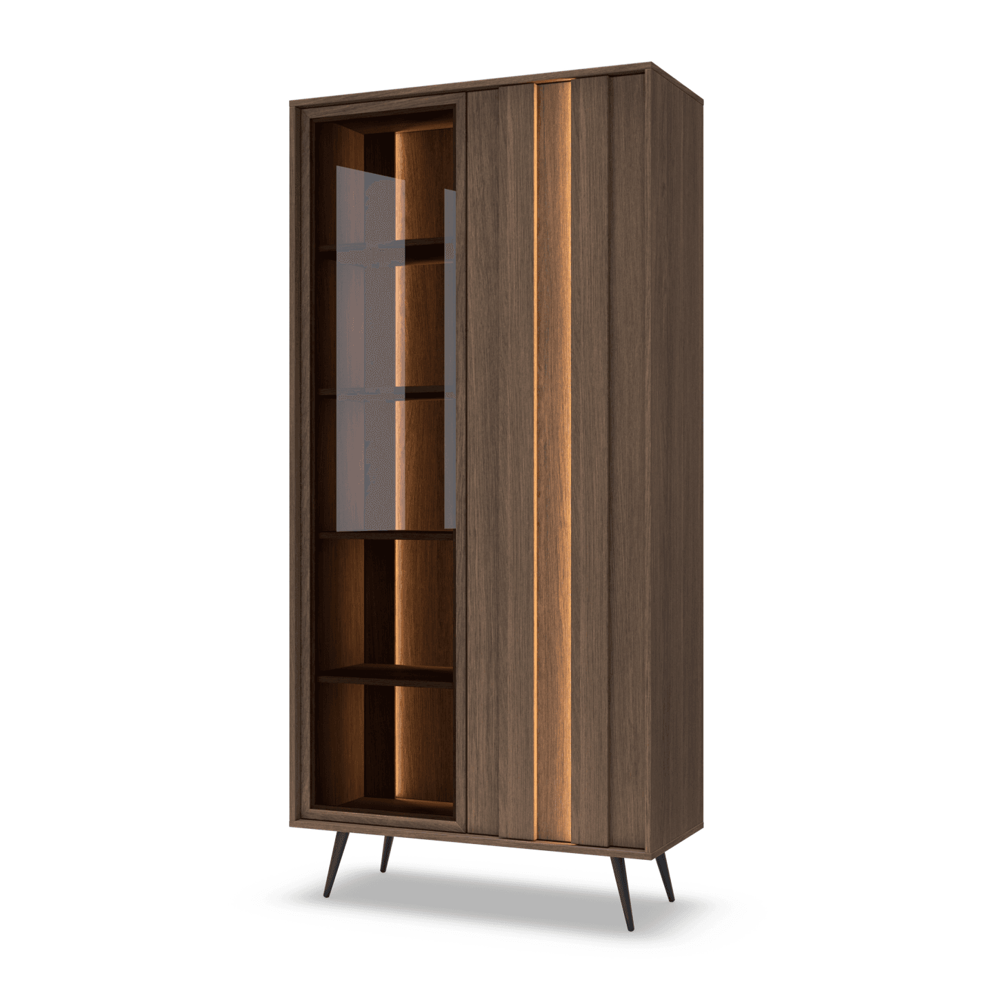 Wysoka Witryna Novo 2D 196 cm Dąb Dunin