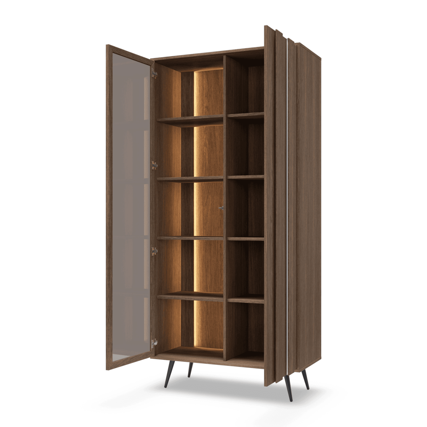 Wysoka Witryna Novo 2D 196 cm Dąb Dunin