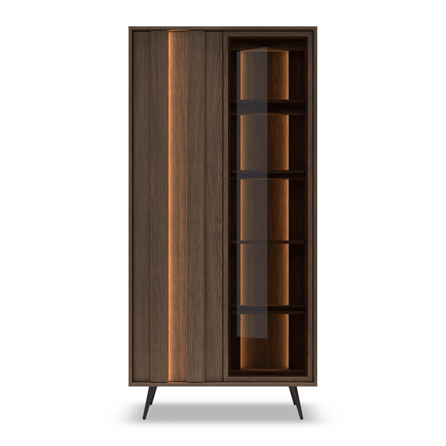 Wysoka Witryna Novo 2D 196 cm Dąb Dunin
