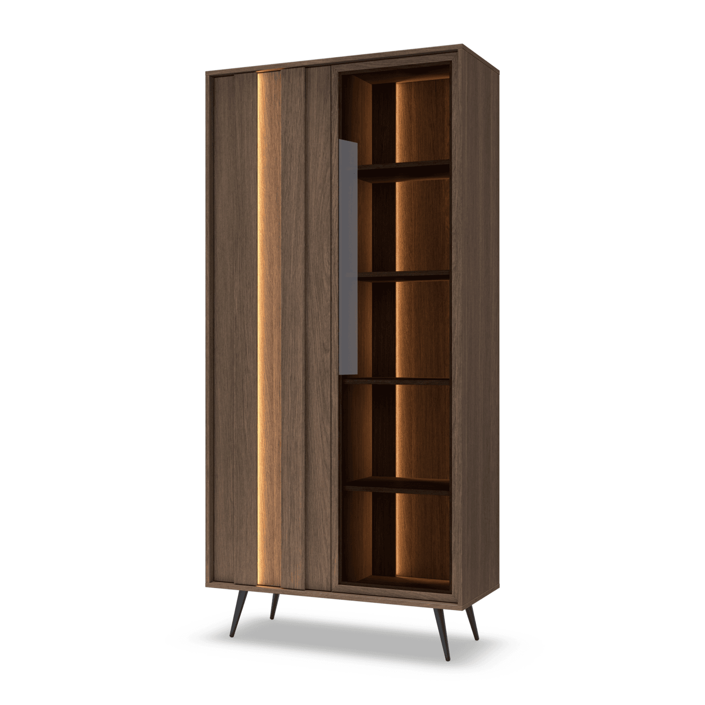 Wysoka Witryna Novo 2D 196 cm Dąb Dunin