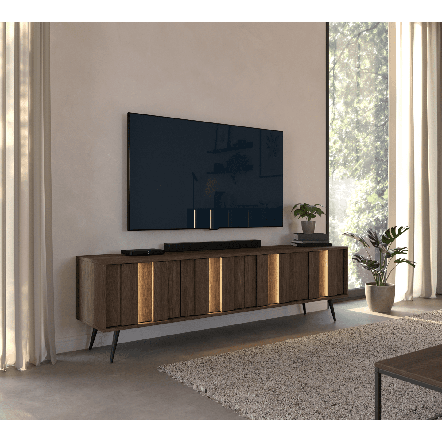 Szafka RTV Novo 4D 183 cm Dąb Dunin - zdjęcie 2