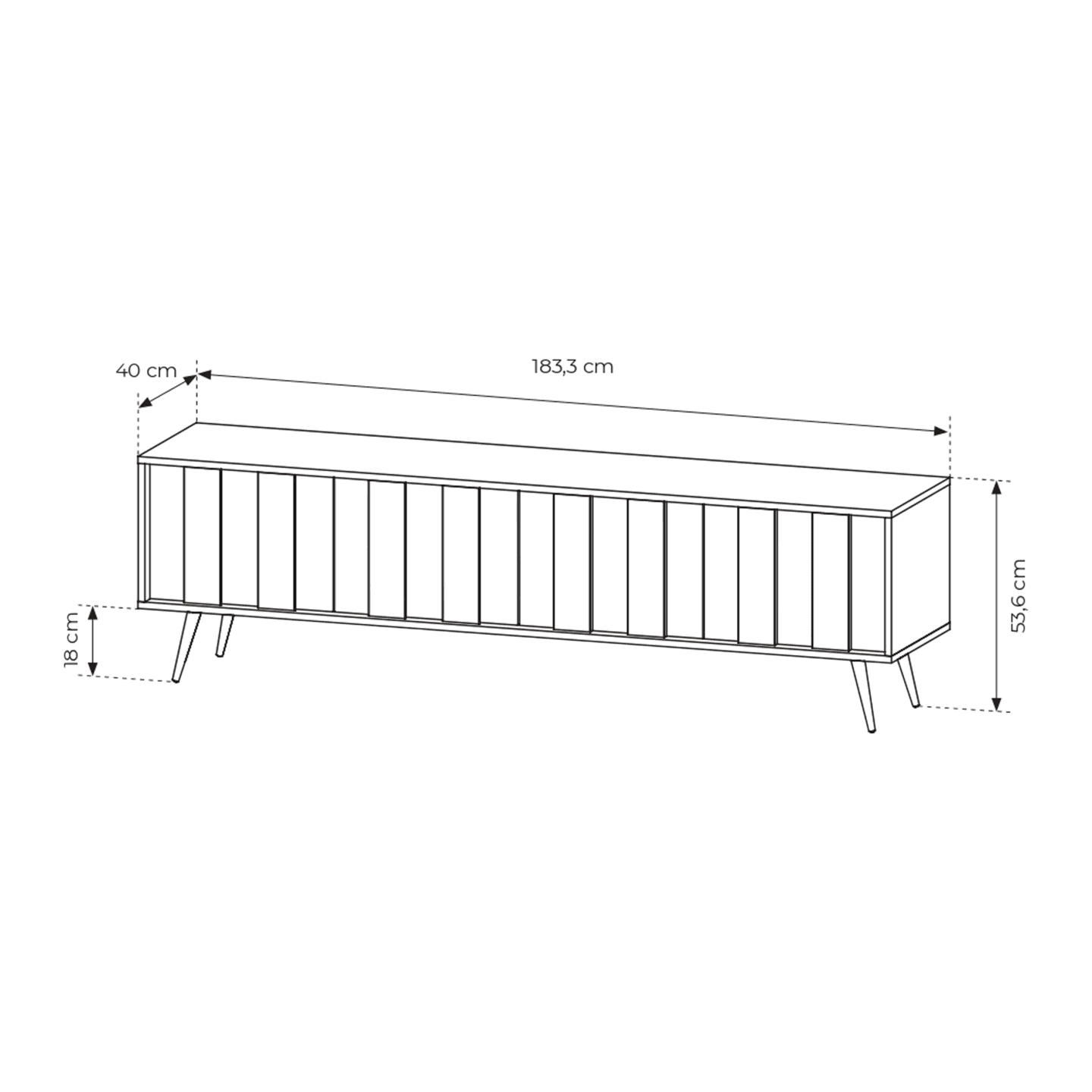 Szafka RTV Novo 4D 183 cm Dąb Dunin