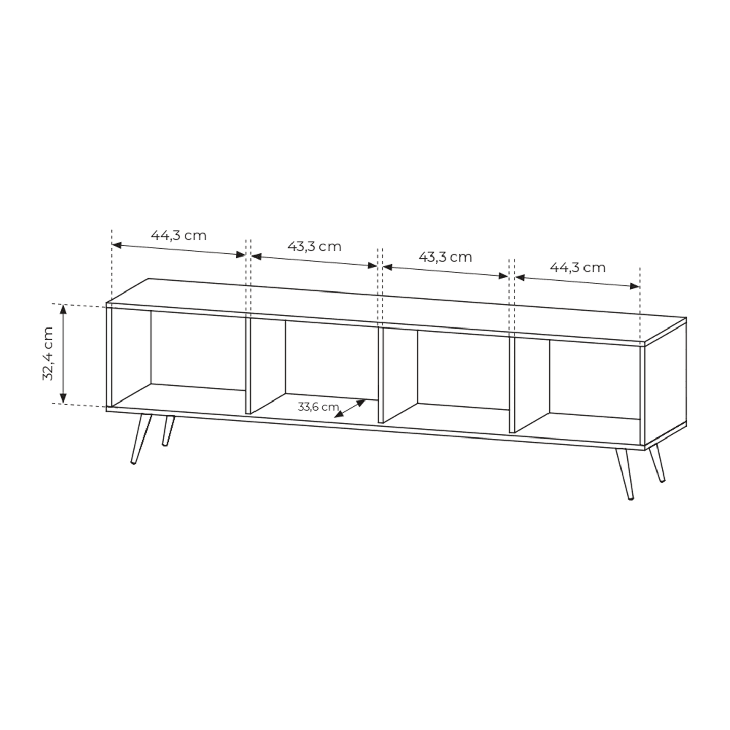 Szafka RTV Novo 4D 183 cm Dąb Dunin