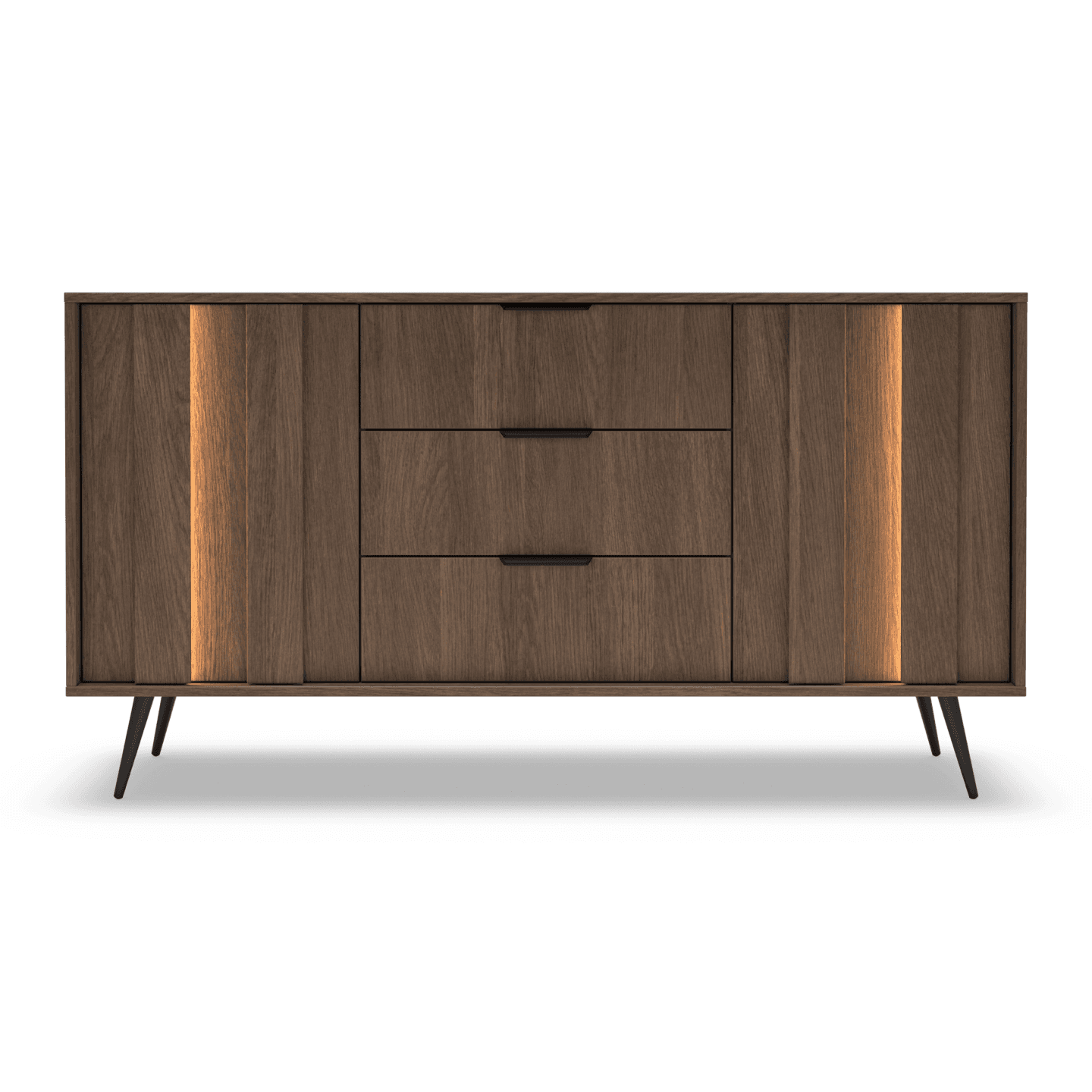 Komoda Novo 153 cm 3 szuflady Dąb Dunin