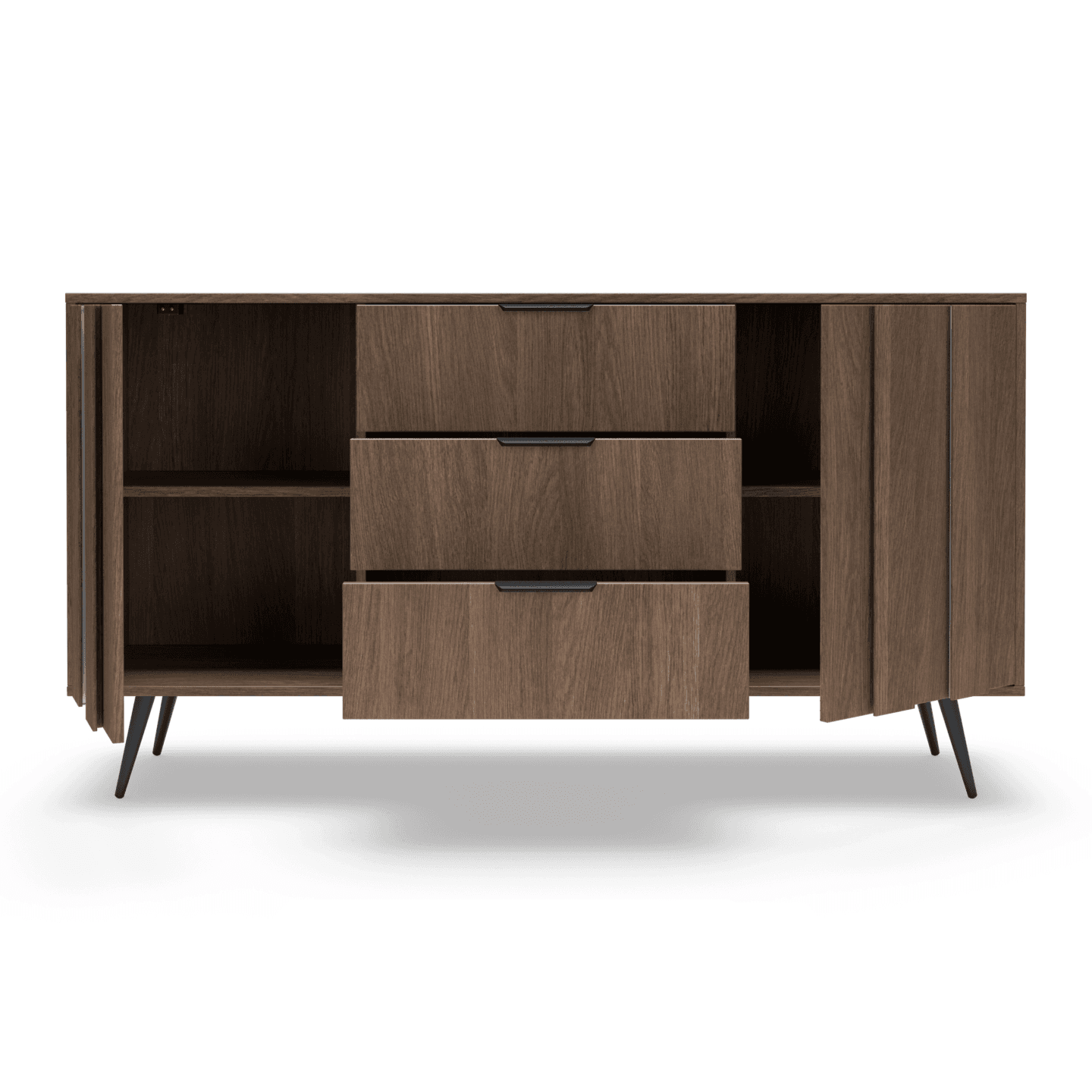 Komoda Novo 153 cm 3 szuflady Dąb Dunin