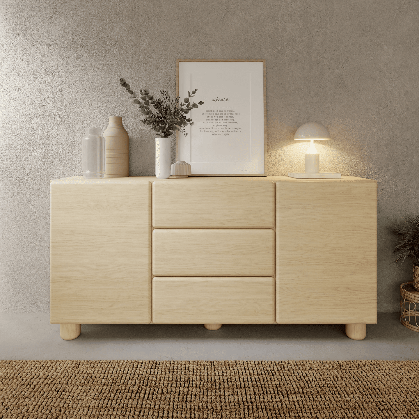 Komoda Bumi 4D 160 cm Dąb Vicenza - zdjęcie 2