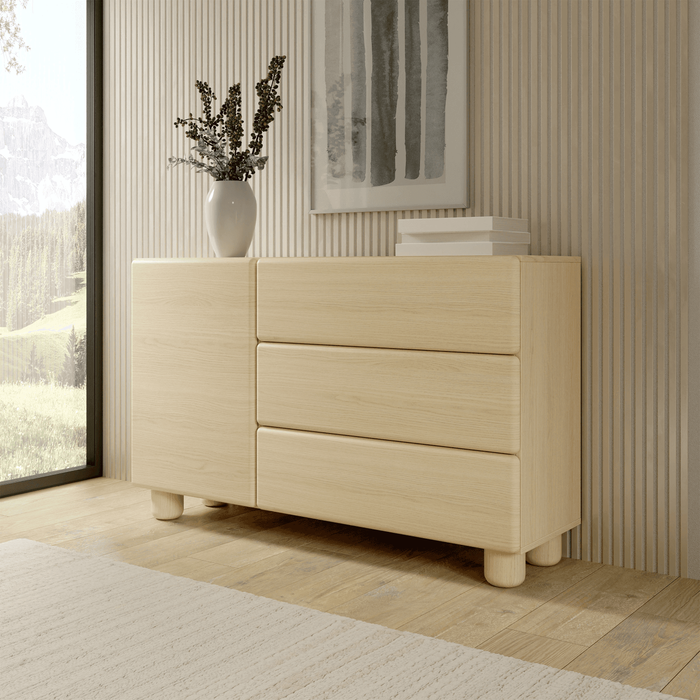 Komoda Bumi D3S 130 cm Dąb Vicenza - zdjęcie 2