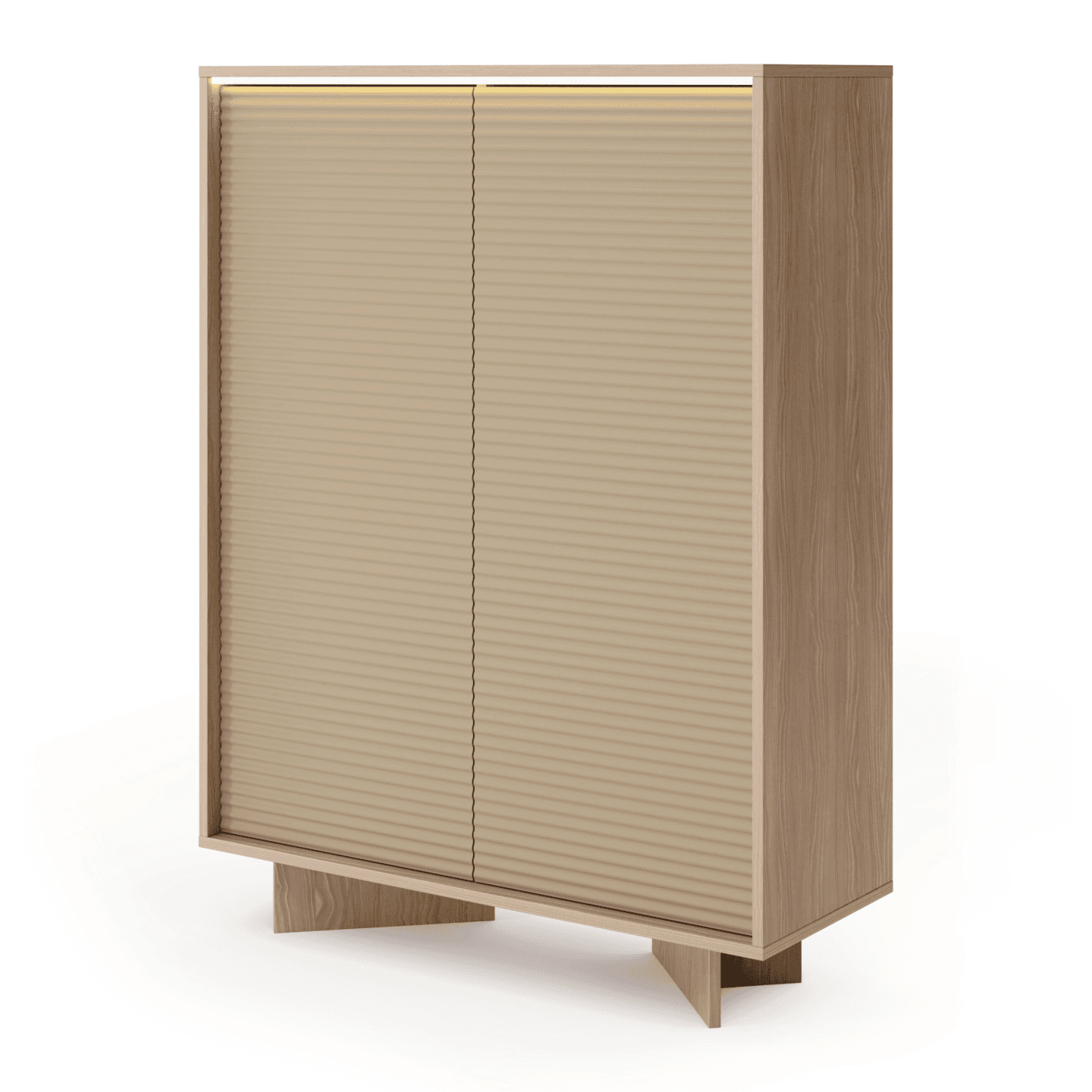 Wysoka komoda Royo 2D 138 cm Kolor Capuccino