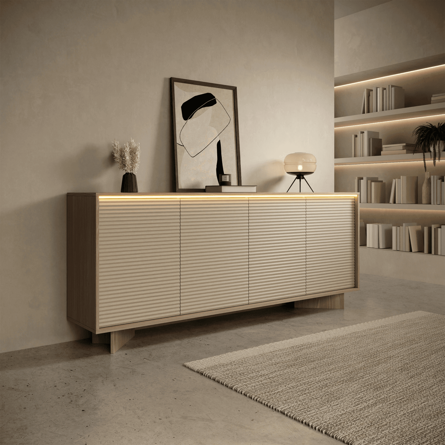 Komoda Royo 4D 204 cm Kolor Capuccino - zdjęcie 2