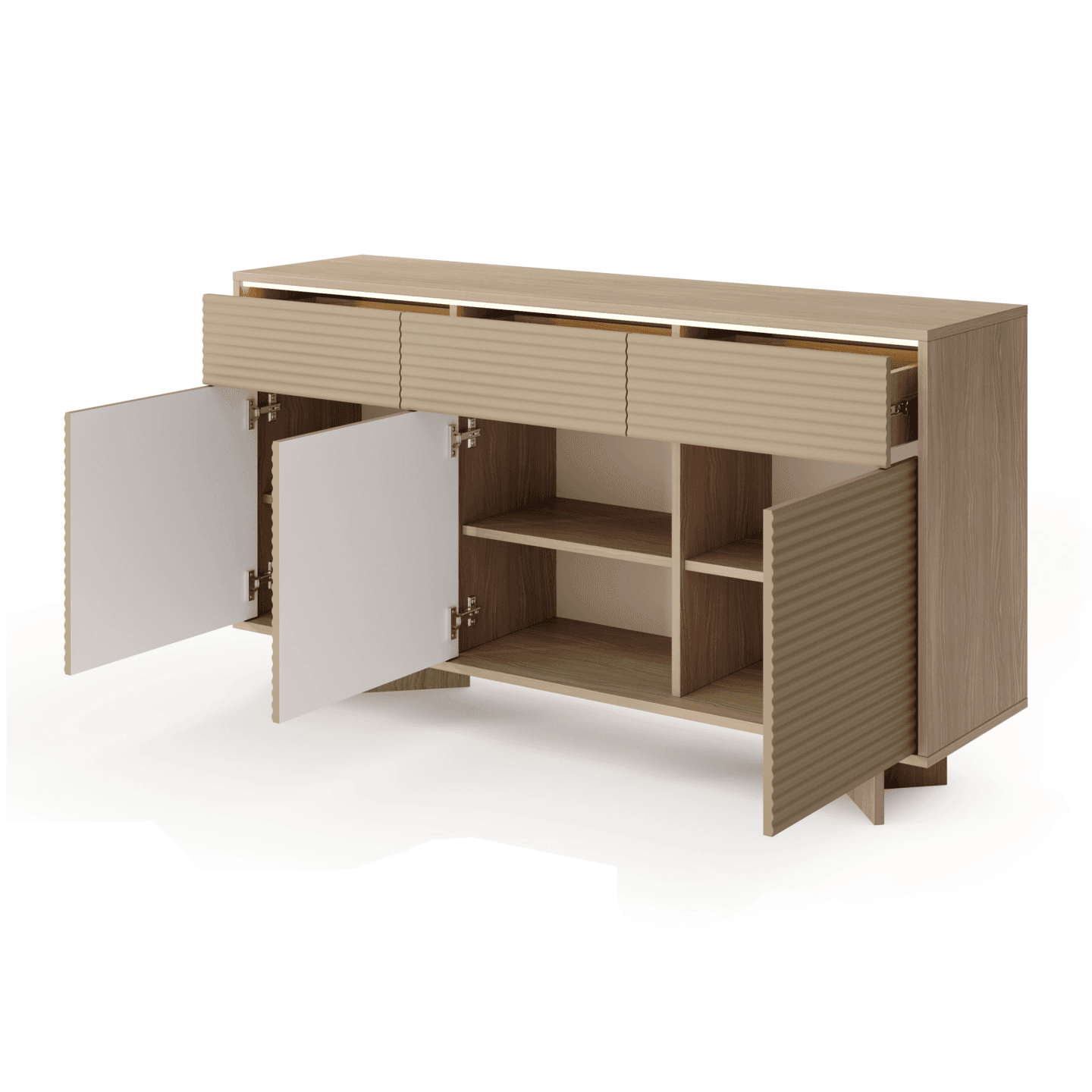 Komoda Royo 3D3S 154 cm Kolor Capuccino