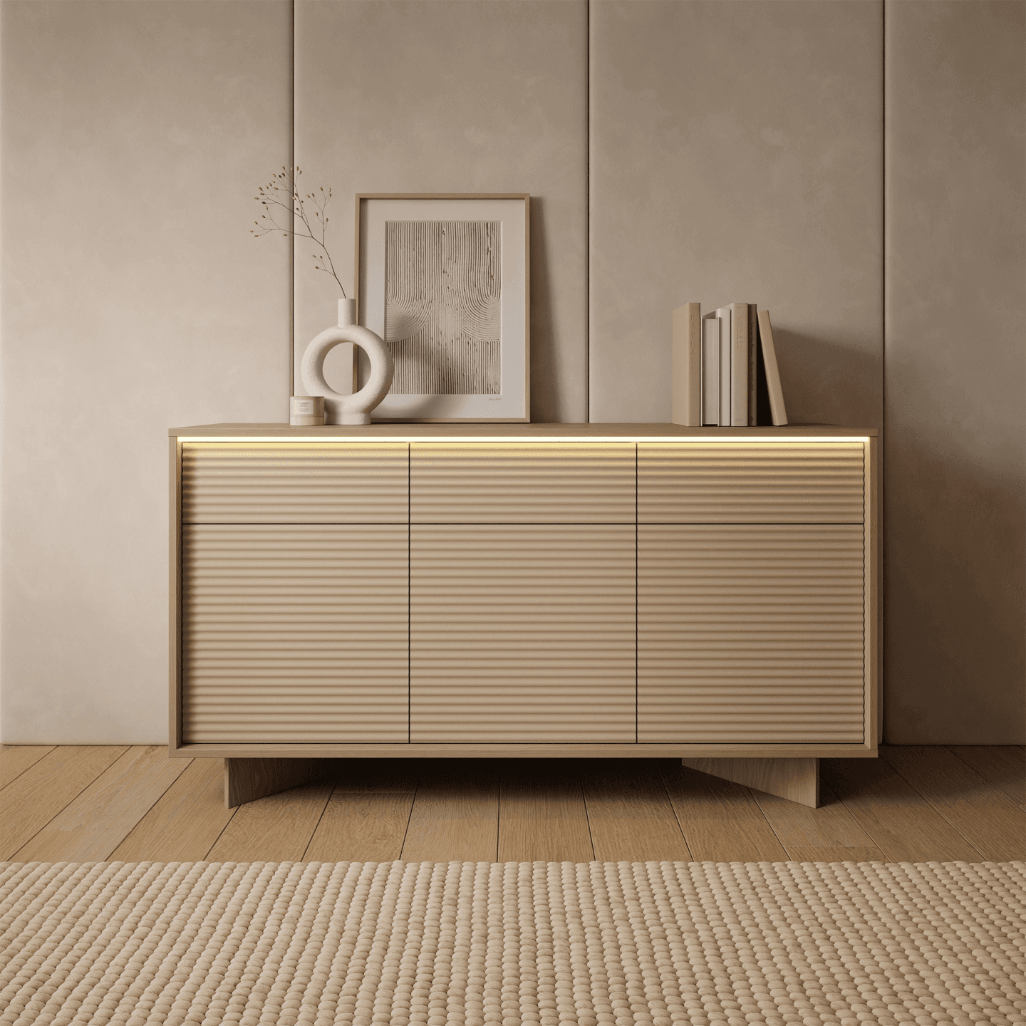 Komoda Royo 3D3S 154 cm Kolor Capuccino - zdjęcie 2