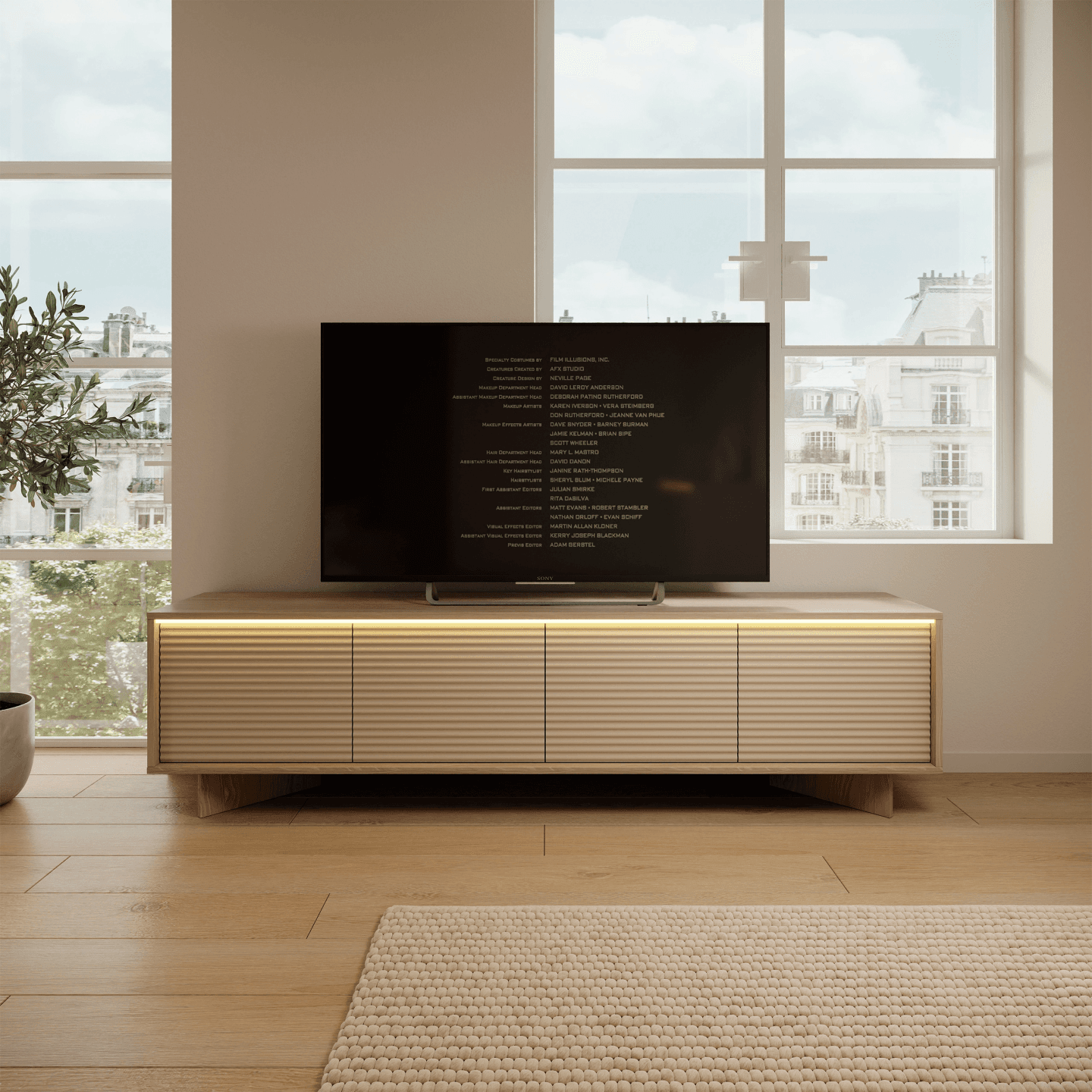 Szafka RTV Royo 4D 204 cm Kolor Capuccino - zdjęcie 2