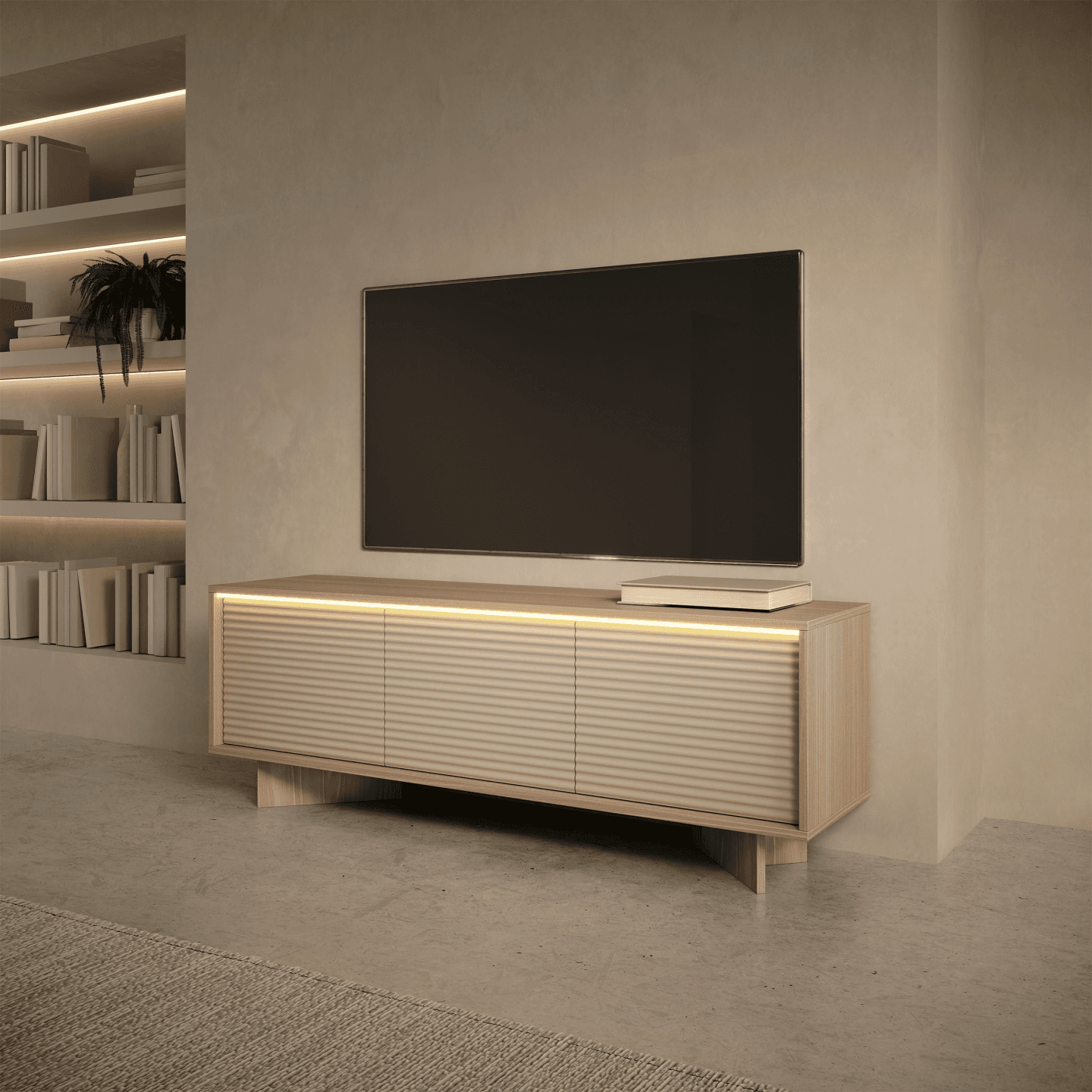Szafka RTV Royo 3D 154 cm Kolor Capuccino - zdjęcie 2
