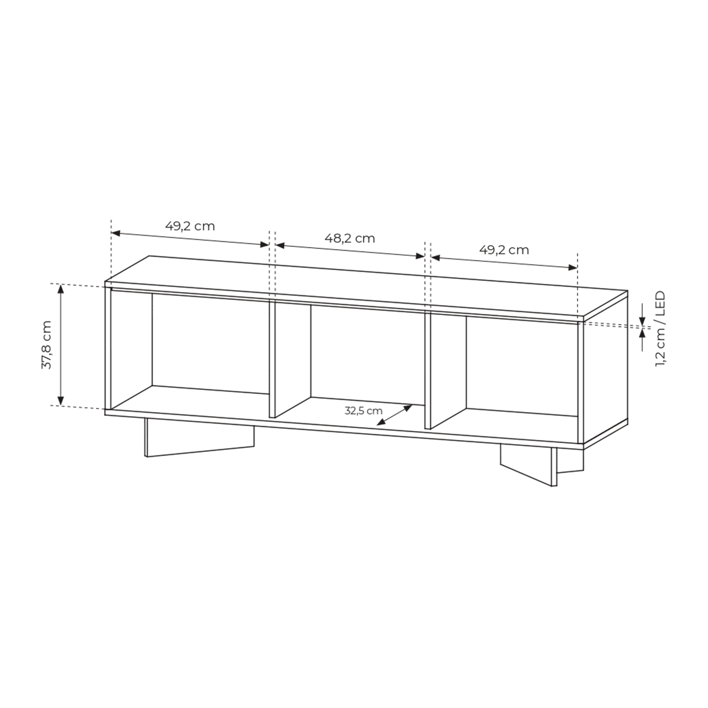 Szafka RTV Royo 3D 154 cm Kolor Capuccino