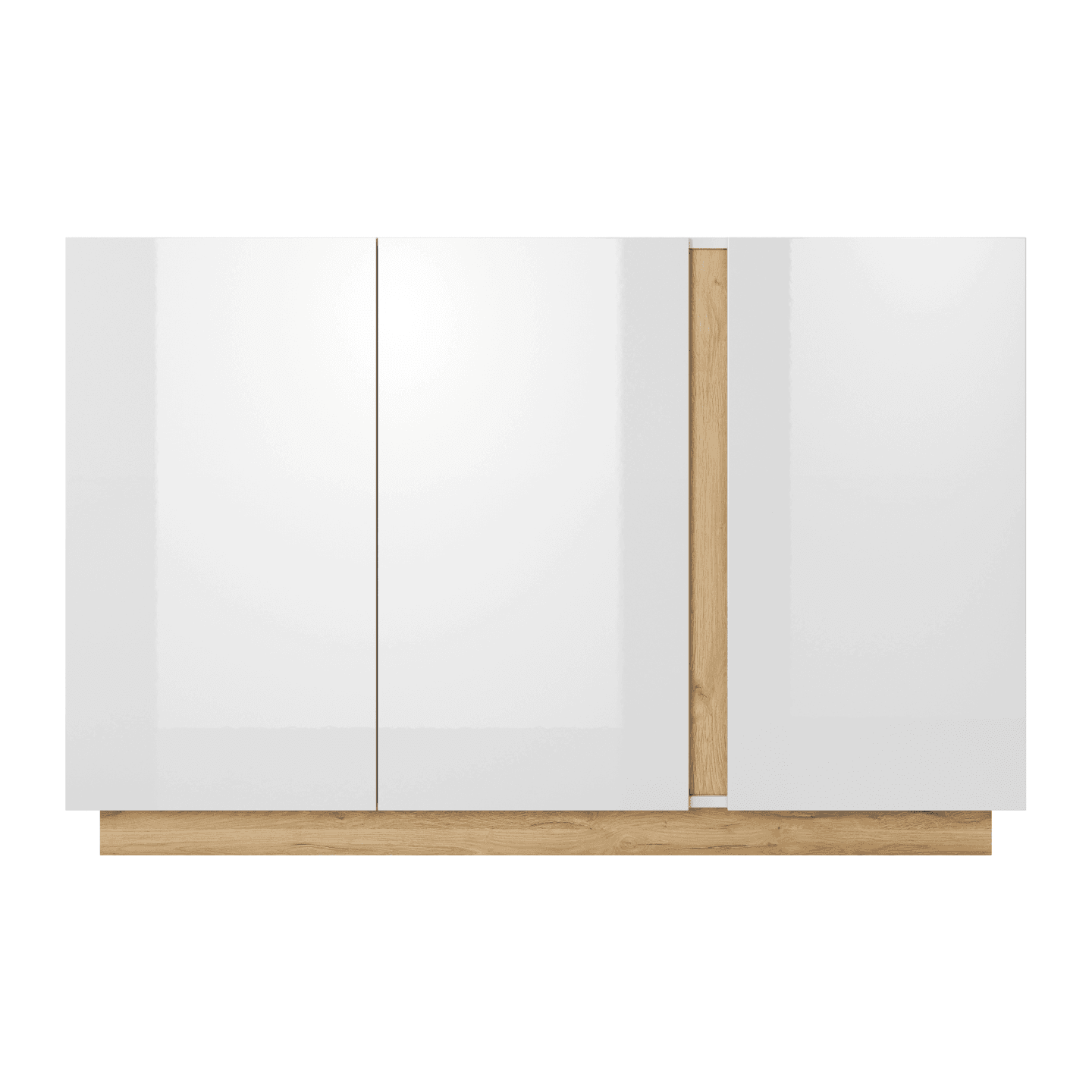 Komoda Obi 138 cm Biały + Dąb Grandson - zdjęcie 2
