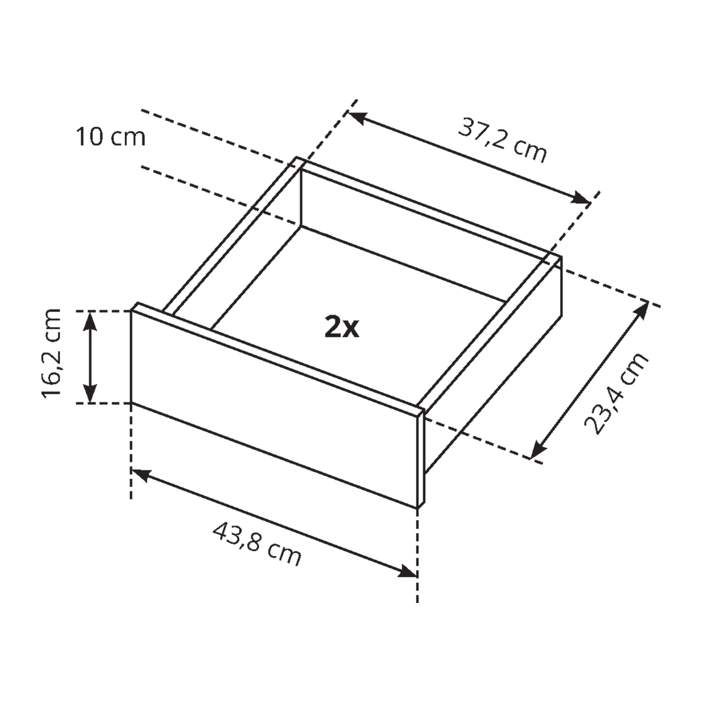 Łóżko ze stolikami nocnymi Aden 160x200 cm Dąb Kraft Złoty + Biały