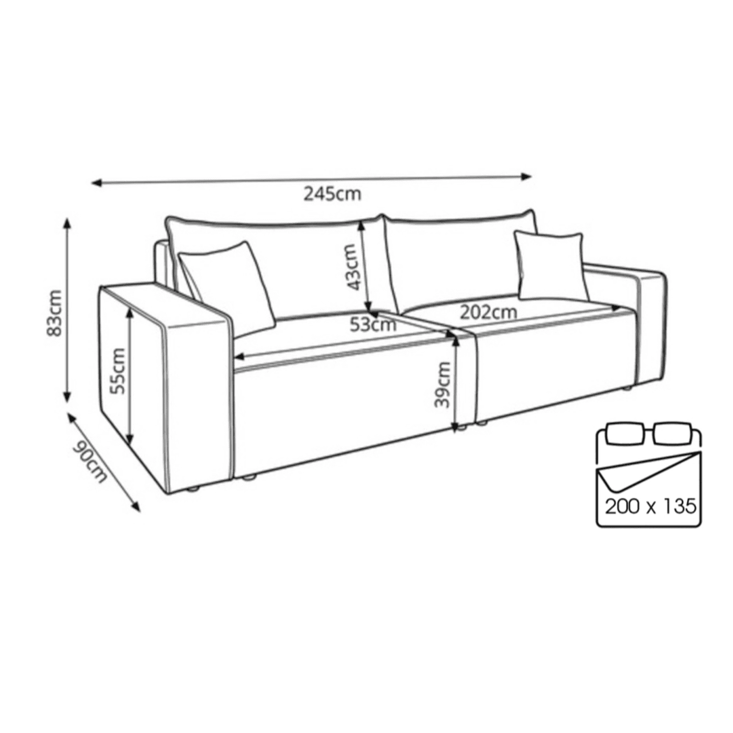 Stylowy ARON S CORNER sofa-narożnik | Rozkładany | Tkanina Poso 100