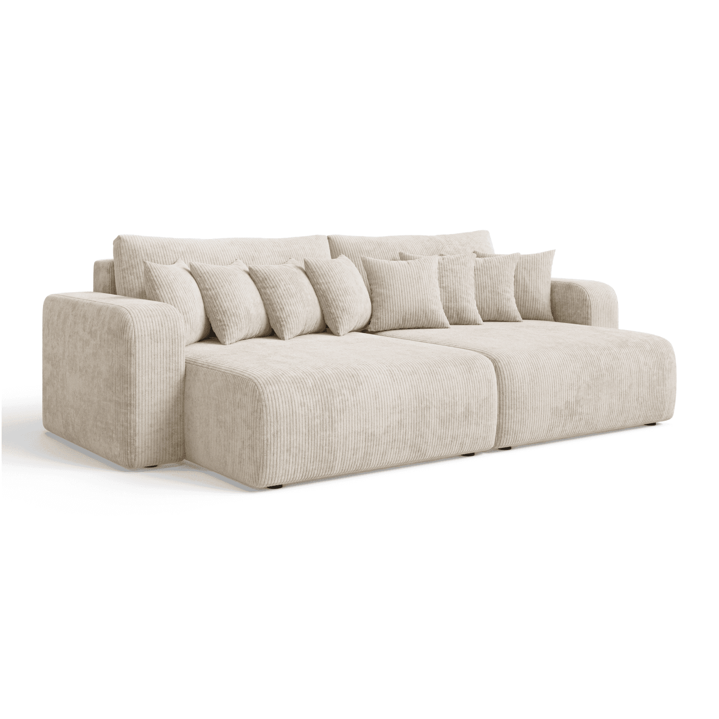 Modna sofa FIORO S z poduszkami i funkcją spania | Tkanina Poso 105