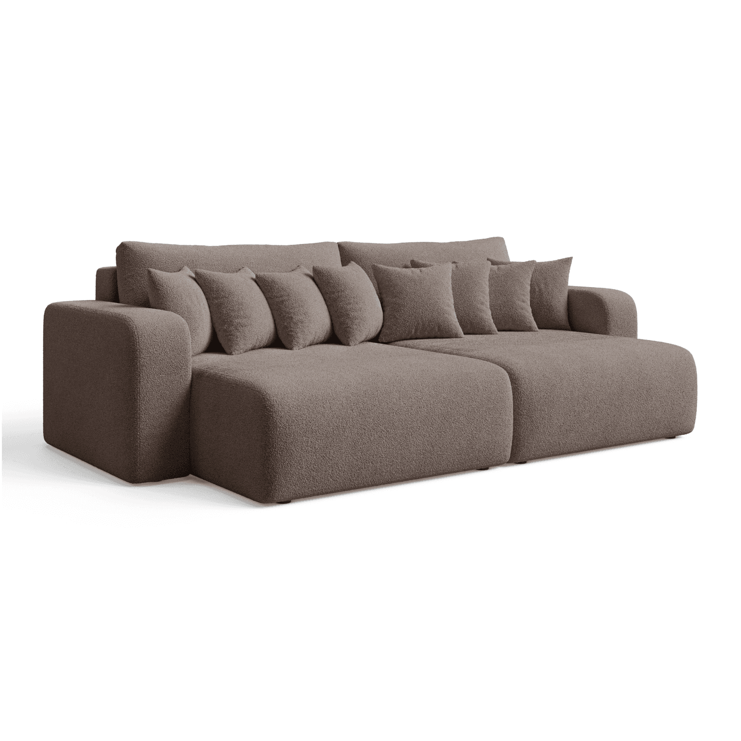 Sofa FIORO S do salonu w nowoczesnym stylu z poduszkami | Tkanina Quelle 25
