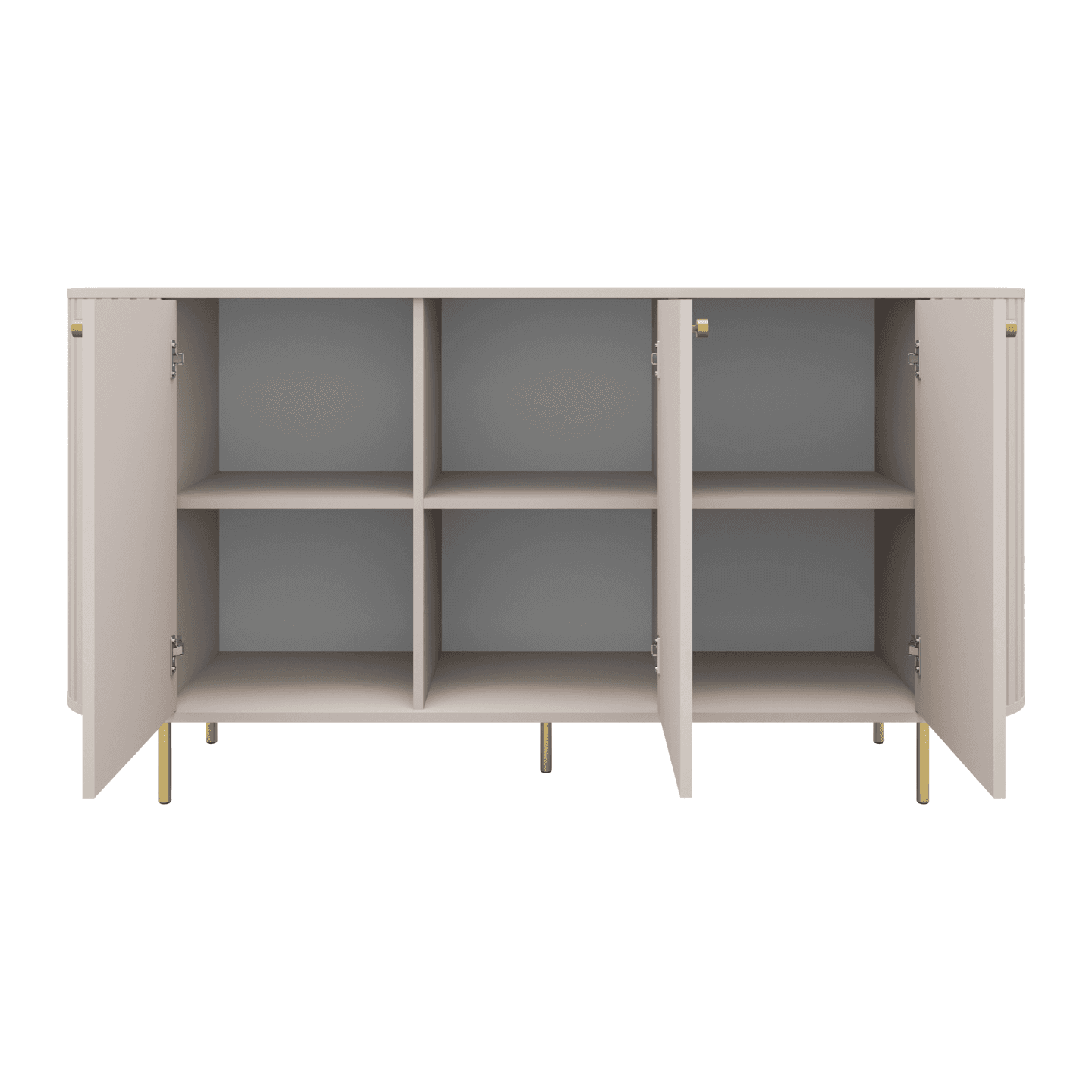 Komoda Fiero 165 cm trzydrzwiowa Beż piaskowy