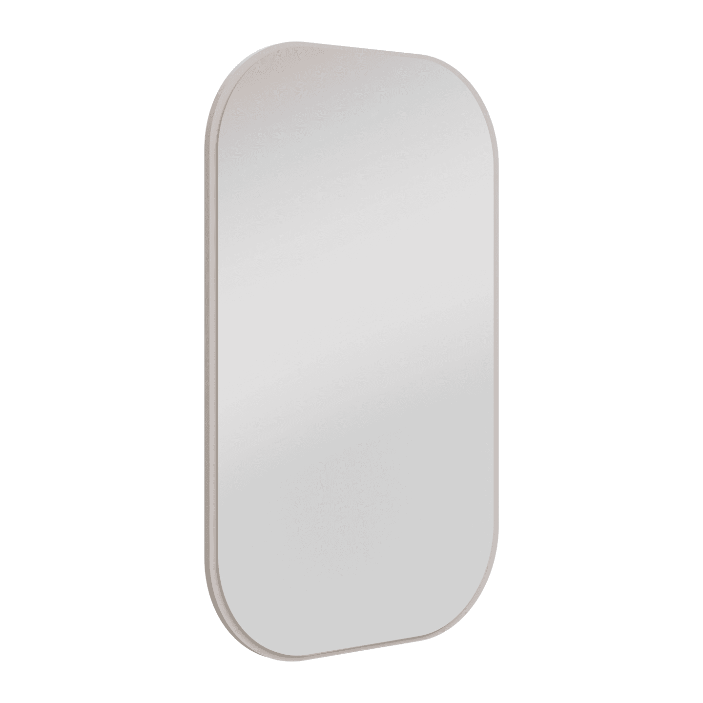 Owalne lustro Fiero 110 cm obrzeże Beż piaskowy