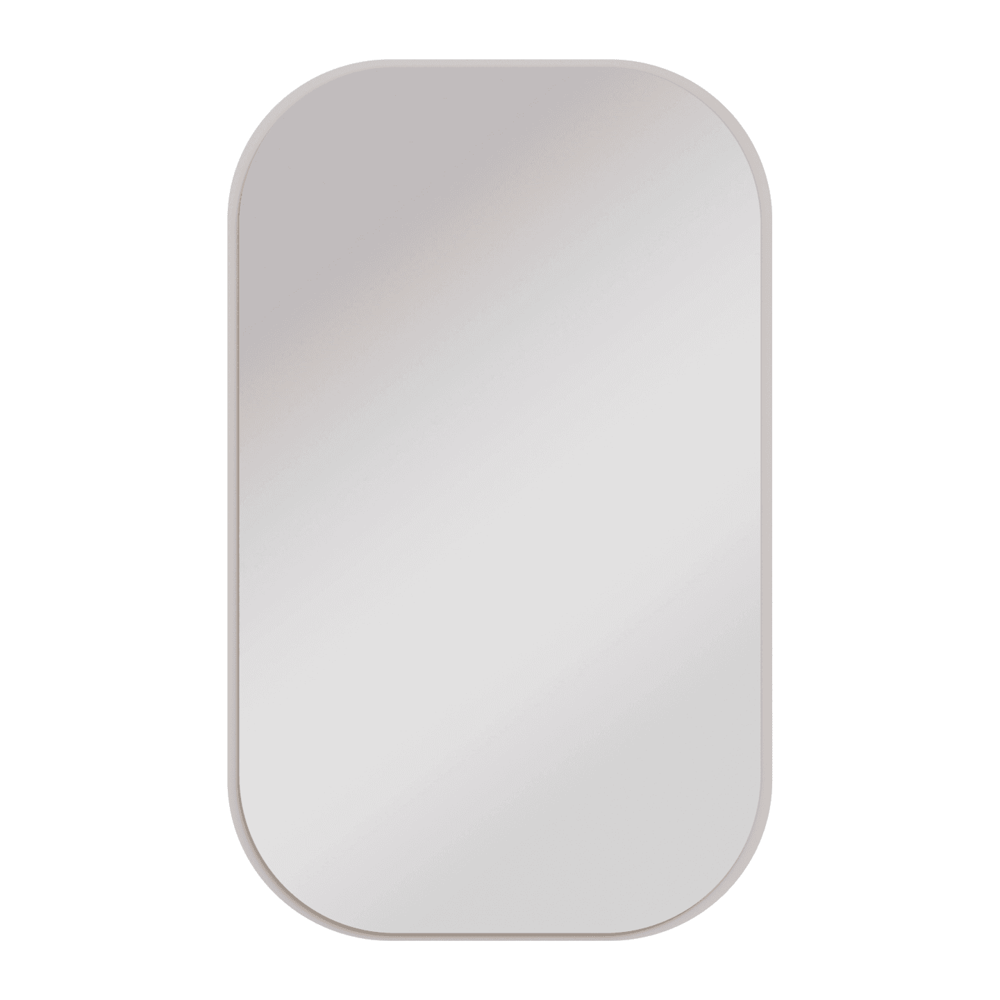 Owalne lustro Fiero 110 cm obrzeże Beż piaskowy